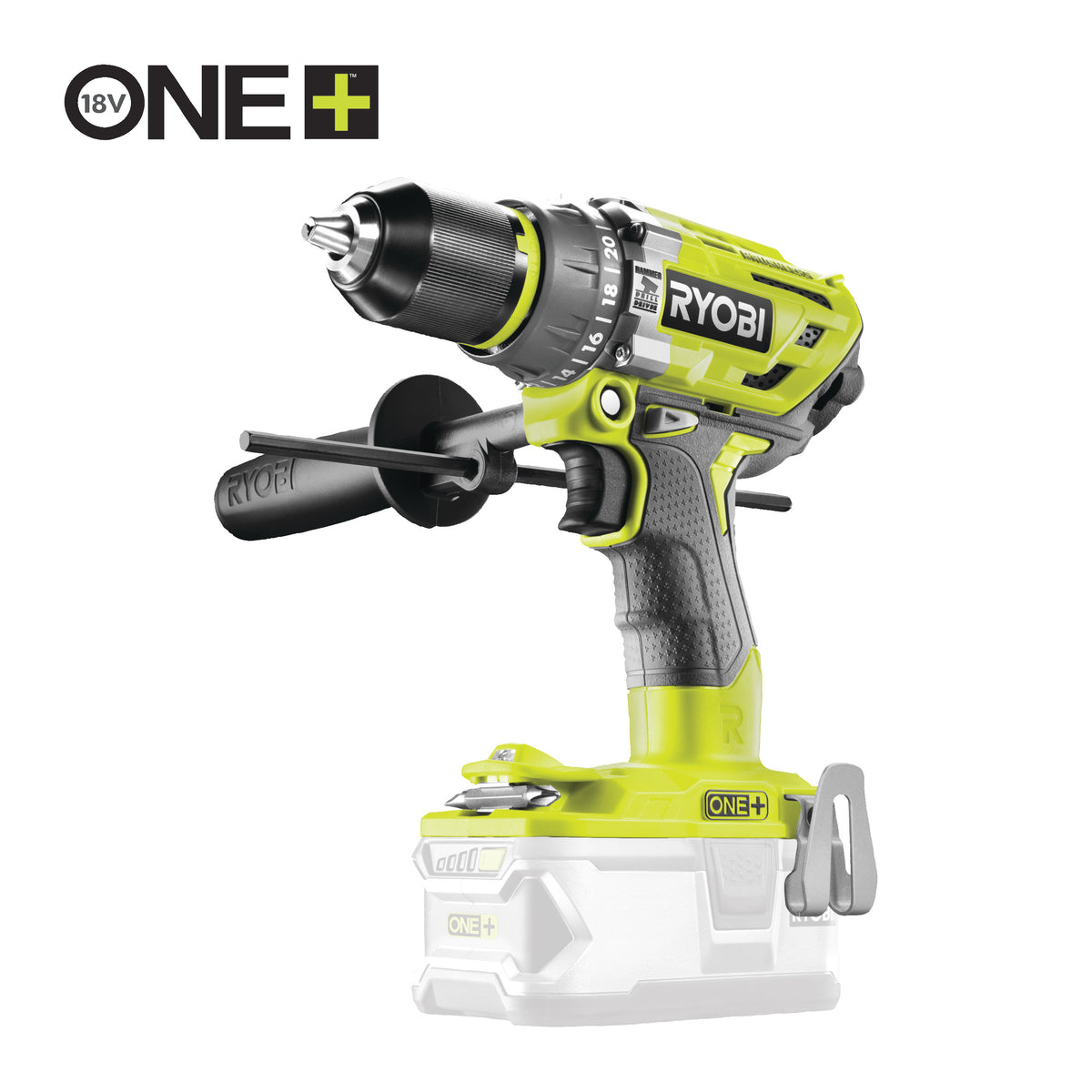 Mașină de găurit cu percuție 18V ONE+™, motor fără perii Ryobi R18PD7-0, cod 5133003941