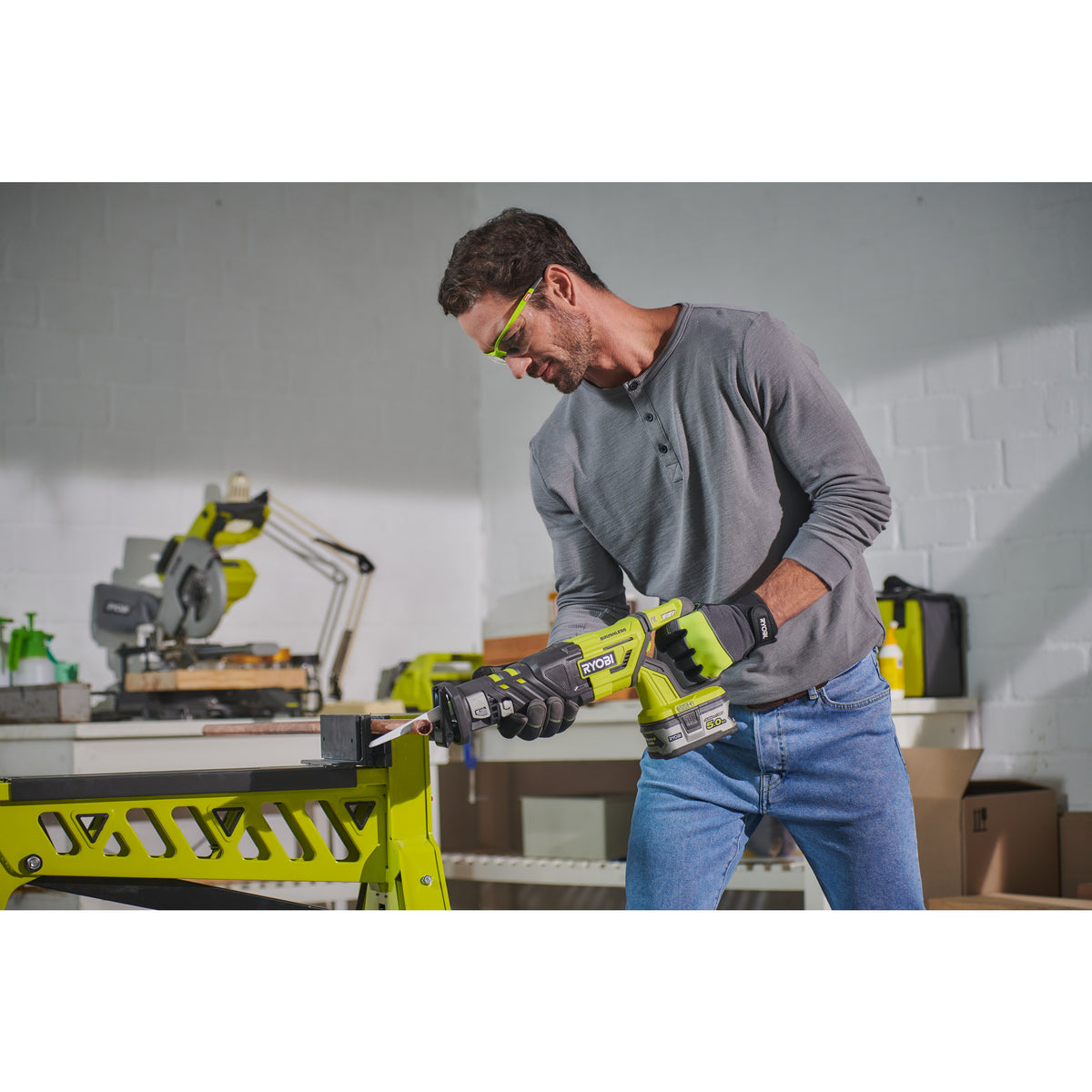 Fierăstrău sabie 18V ONE+™, motor fără perii Ryobi R18RS7-0, cod 5133003809