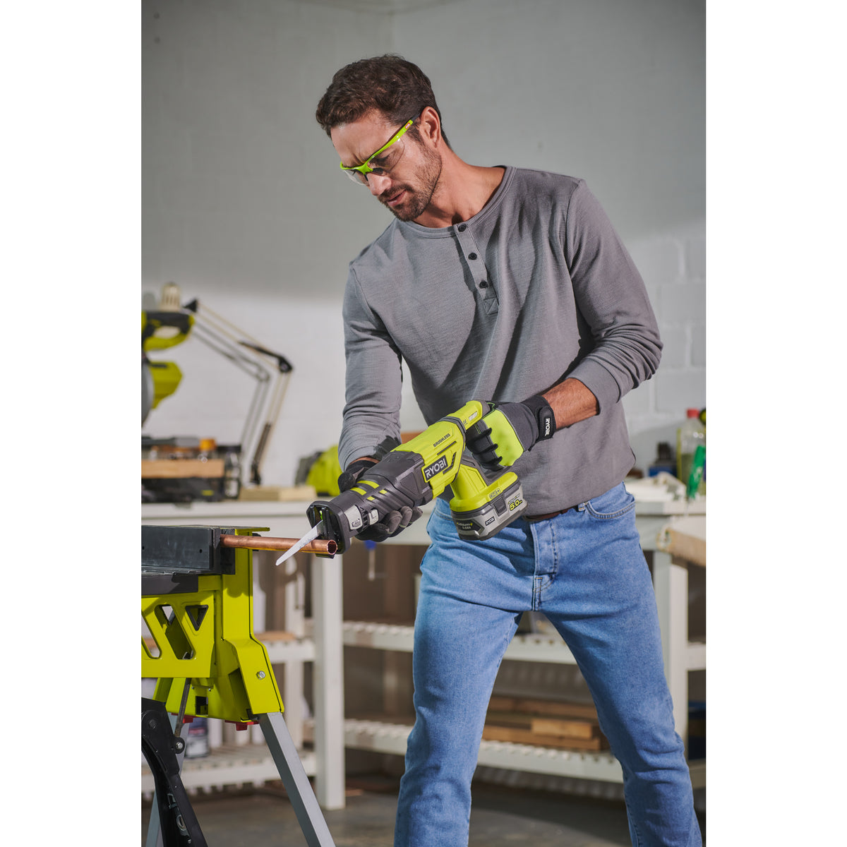 Fierăstrău sabie 18V ONE+™, motor fără perii Ryobi R18RS7-0, cod 5133003809