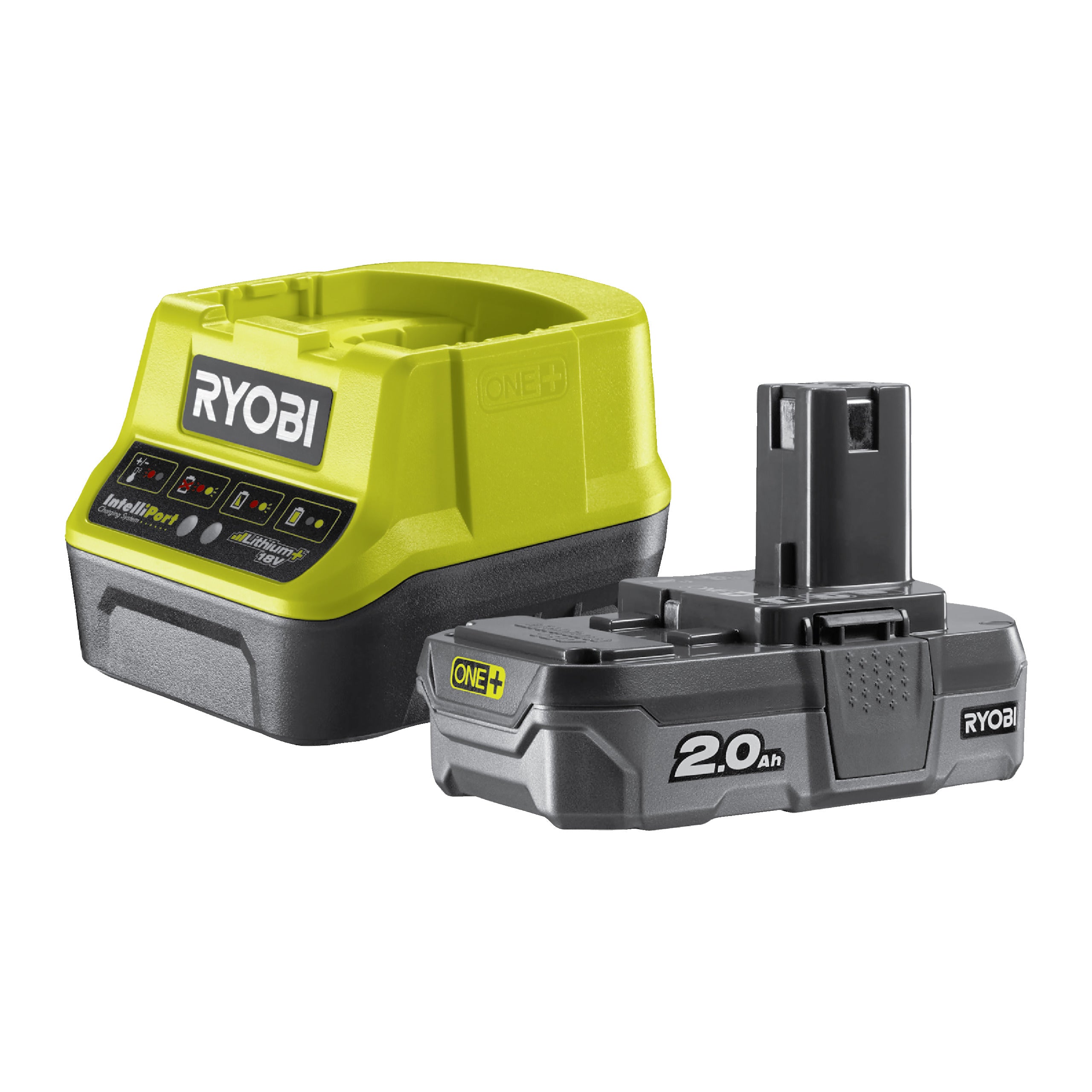 Set acumulator 18 V și încărcător (1 x 2,0 Ah) Ryobi RC18120-120, cod 5133003368