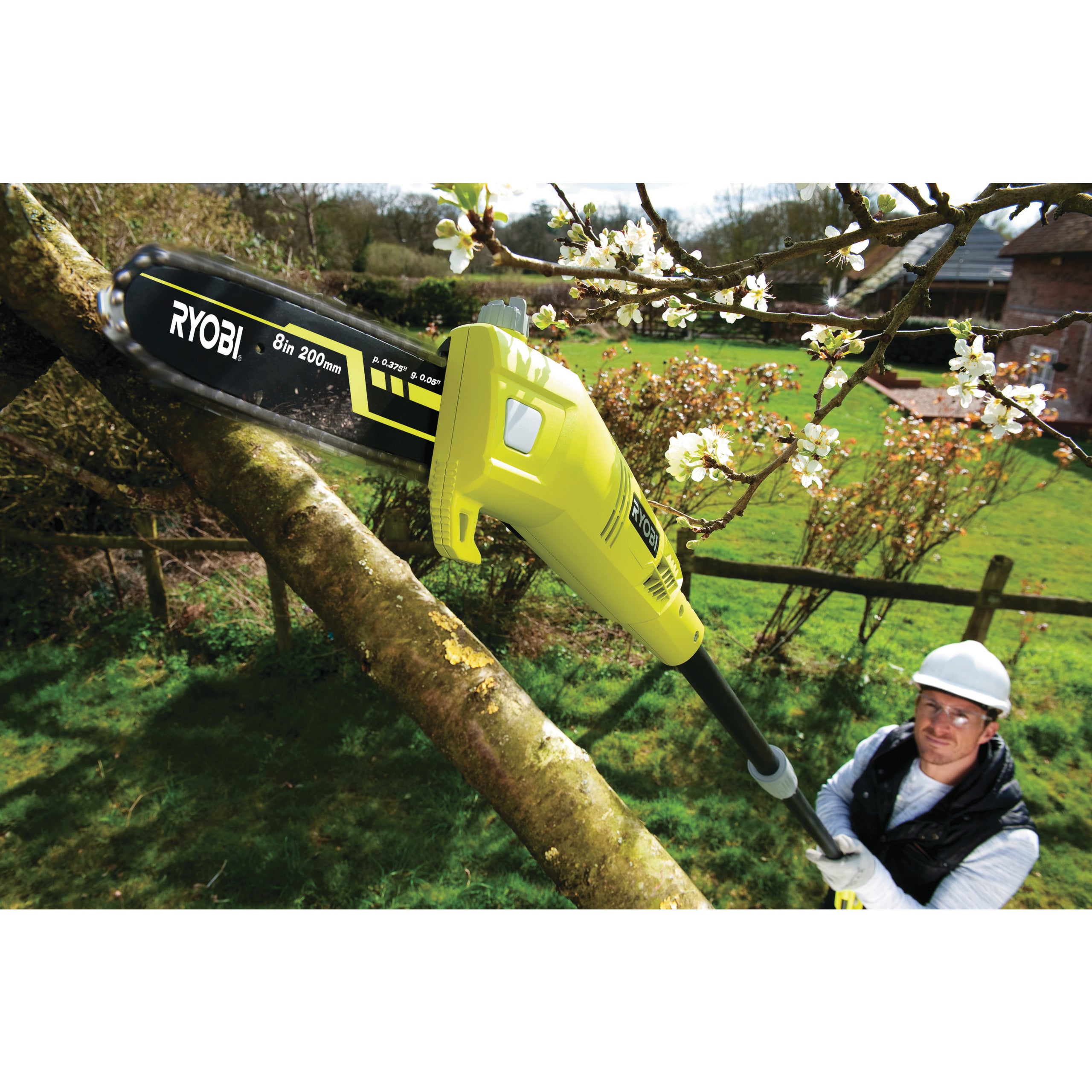 Foarfecă electrică telescopică pentru crengi 750 W, bară de 20 cm Ryobi RPP750S, cod 5133002228