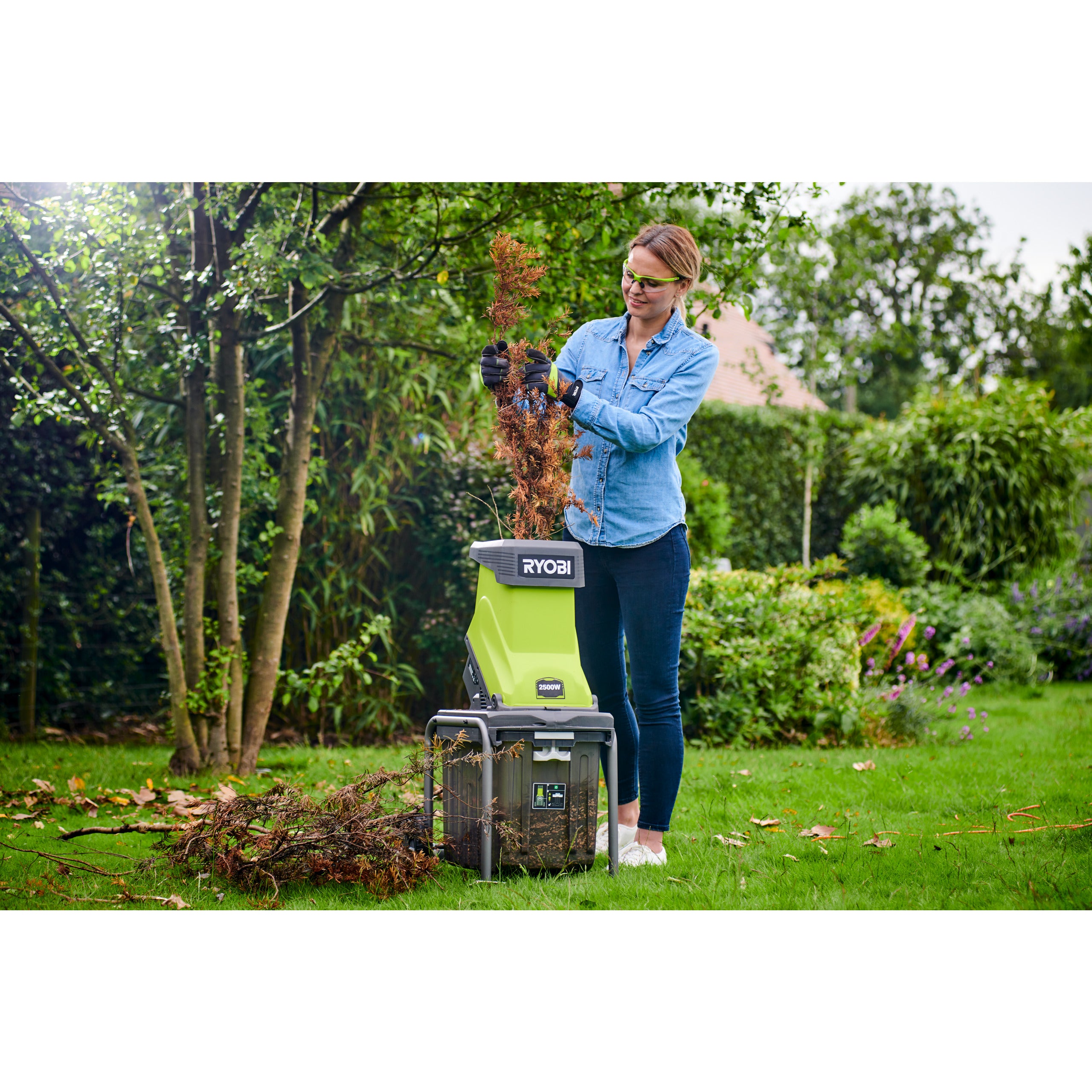 Mașină cu impact cu funcție de tocare/mărunțire, 2500 W, capacitate de tăiere 45 mm Ryobi RSH2545B, cod 5133002512