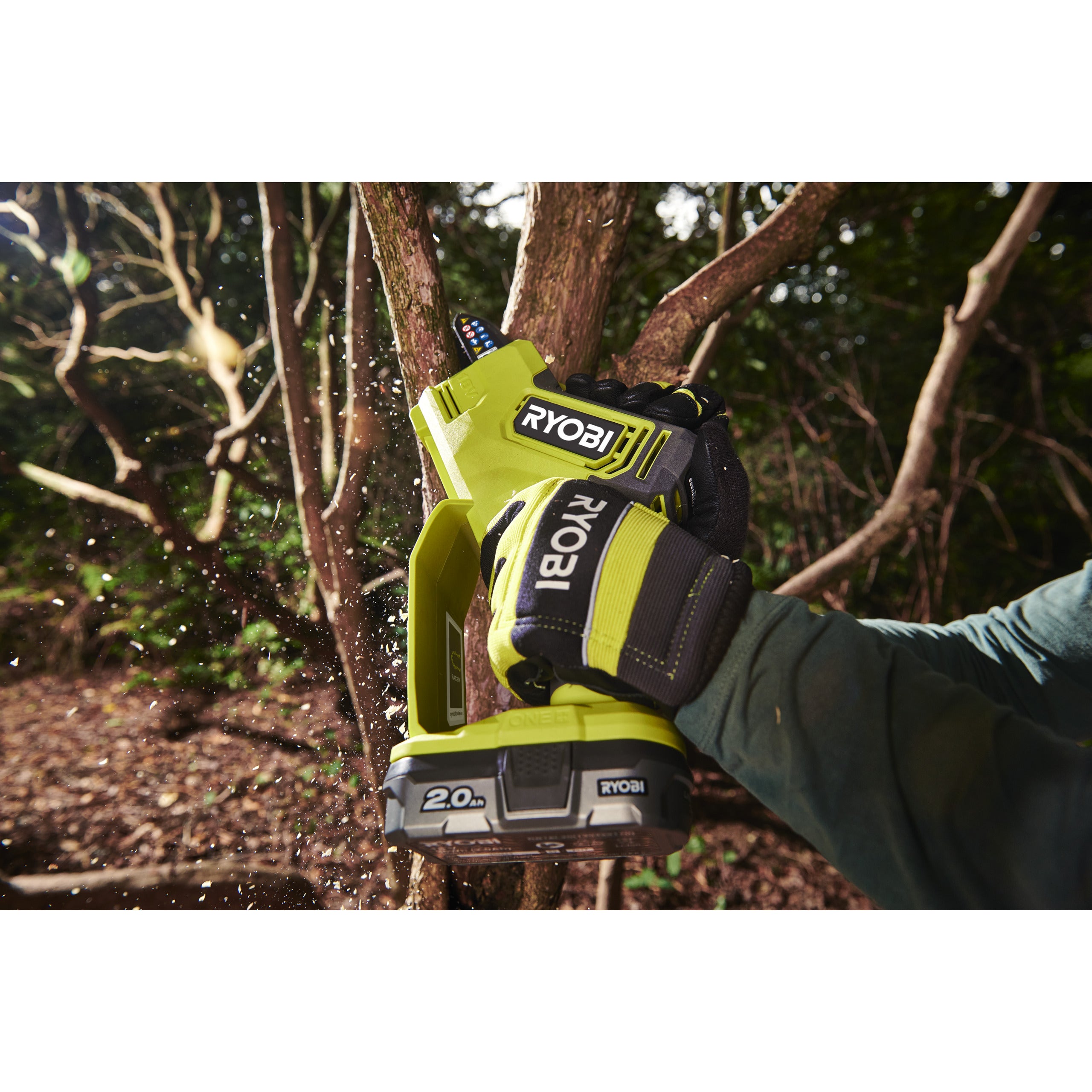 Fierăstrău de mână fără cablu 18V de 10 cm, cu motor fără perii Ryobi RY18PSX10A-0, cod 5133005433