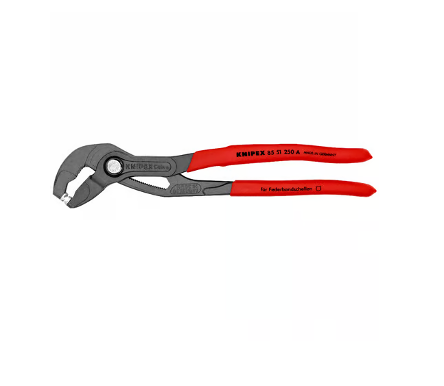 Cleşte pentru coliere din bandă elastică 250 mm Knipex, cod 8551250A