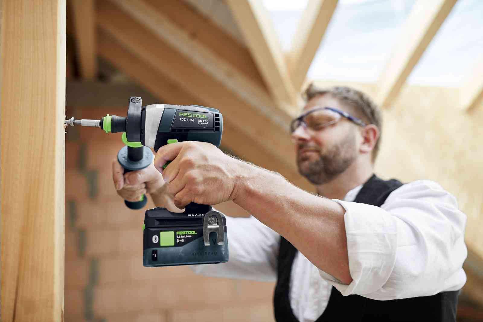Mașină de găurit și înșurubat cu acumulator, 18V, Festool QUADRIVE TDC 18/4 I-Basic, cod 577052 + acumulator CADOU BP 18 Li 5,2 - BIG STORE (Dynamic Tools SRL)