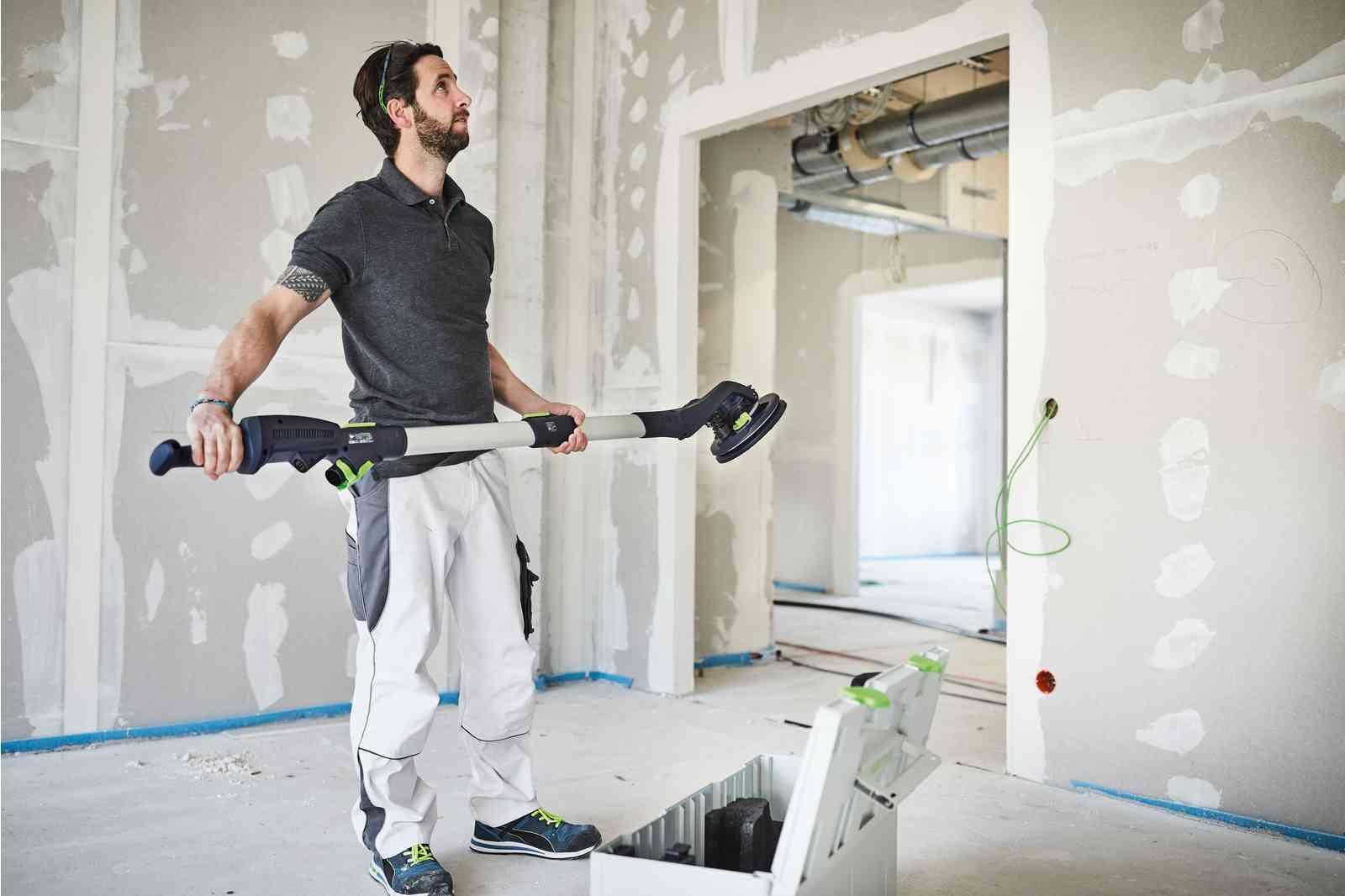 Șlefuitor de pereți cu braț telescopic Festool PLANEX LHS 2 225 EQI-Plus, cod 575990 + CADOU: 1 x set foi abrazive 205656 + 1 x set foi abrazive 205662 - BIG STORE (Dynamic Tools SRL)