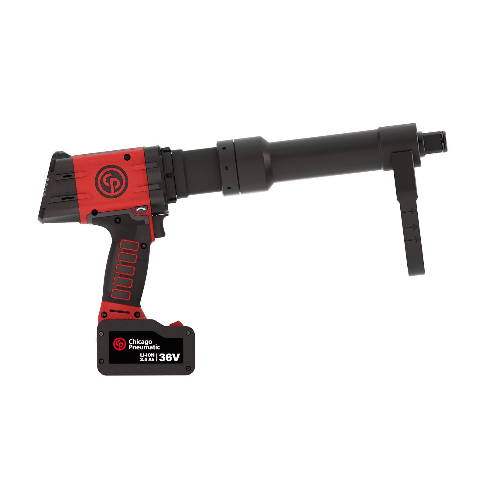 CP8609C-xCT PACHET 36V 2,5AH Cheie dinamometrică conectată cu acumulator 1" și declanșator cupă extinsă 1 Chicago Pneumatic, cod 6151570630