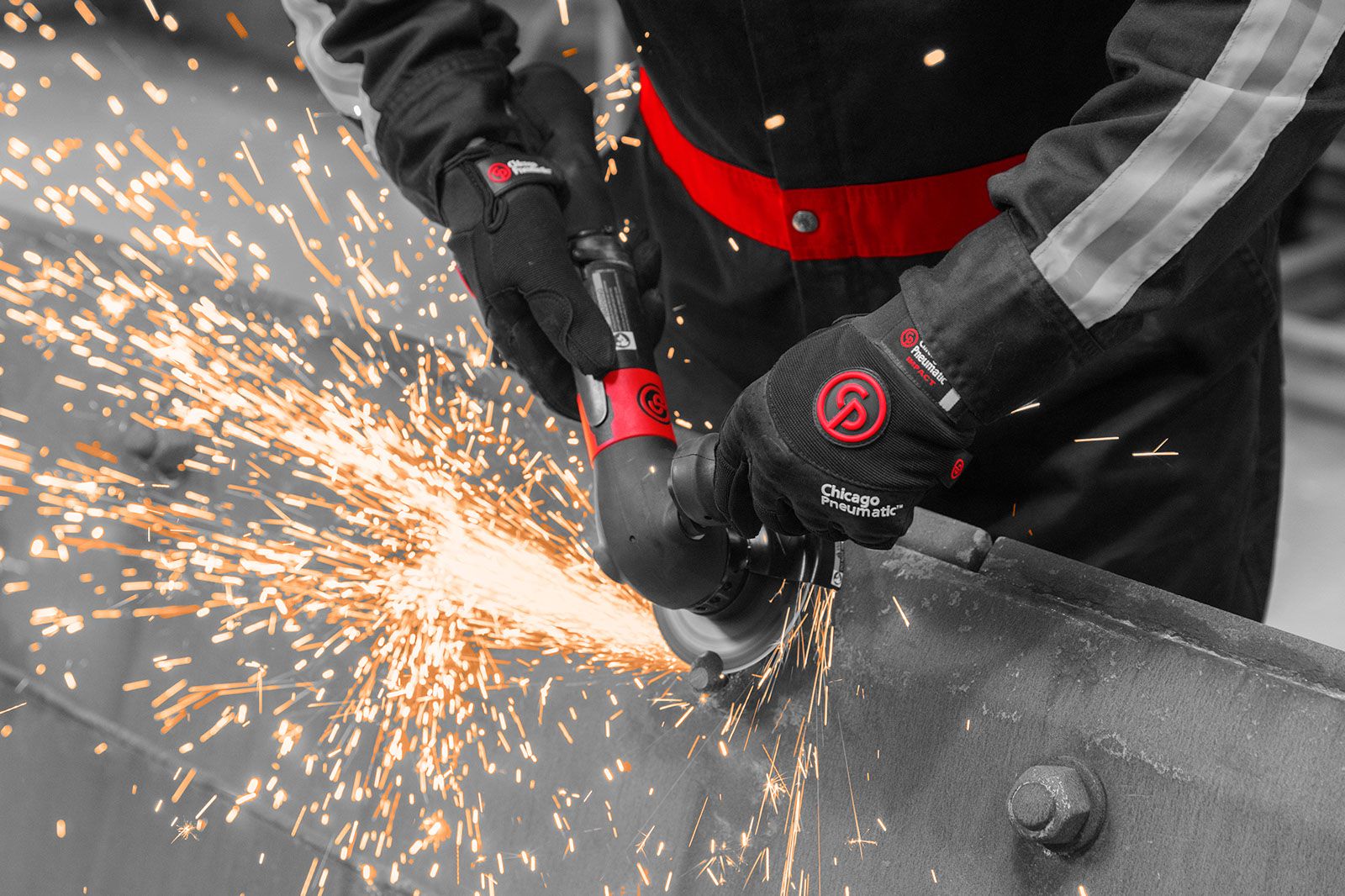 CP3650-120AH5V Polizor industrial de 1800 W pentru discuri de 125 mm (5''), arbore Hexa, autobalansier Chicago Pneumatic, cod 6151607880