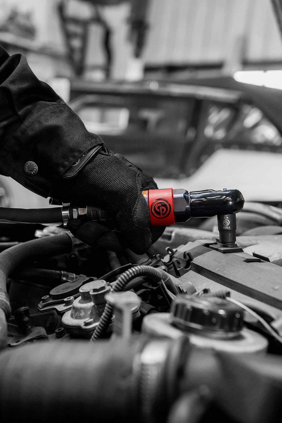 CP825C Cheie cu clichet STUBBY 1/4" Chicago Pneumatic, cod 8941082511