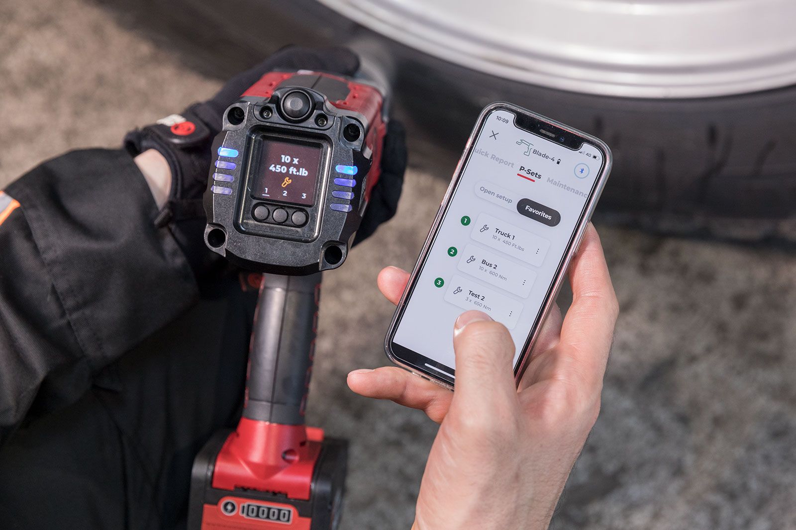 CP8609CQ-B PACHET 36V 2.5AH Cheie dinamometrică cu calitate conectată, acumulator 1" și lamă Chicago Pneumatic, cod 6151570520