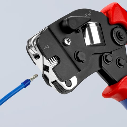 Clești autoajustabili crimpare mansoane cu încărcare frontală KNIPEX 975309