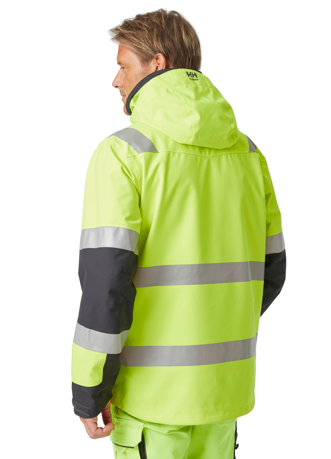 Geacă Helly Hansen Alna 2.0 Shell cu glugă, impermeabilă, reflectorizantă, HVC2, 3