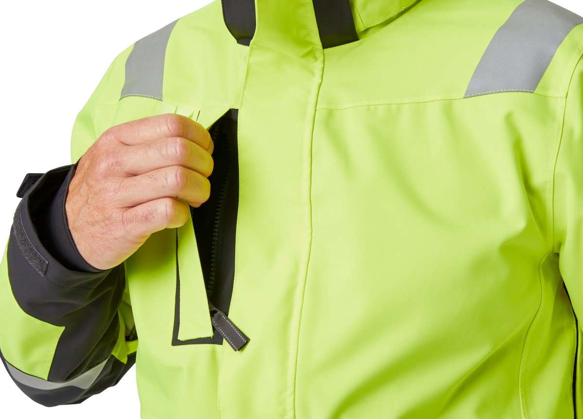 Geacă Helly Hansen Alna 2.0 Shell cu glugă, impermeabilă, reflectorizantă, HVC2, 3