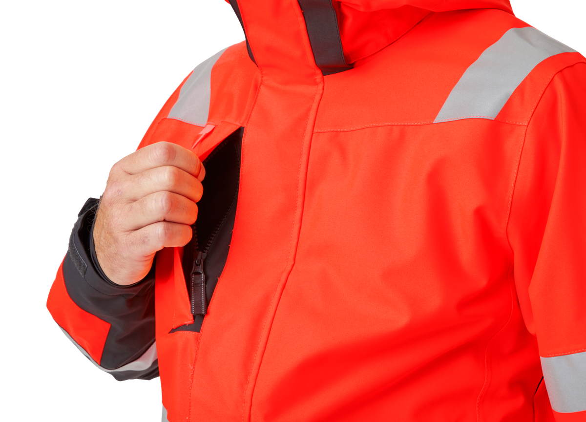 Geacă Helly Hansen Alna 2.0 Shell cu glugă, impermeabilă, reflectorizantă, HVC2, 3