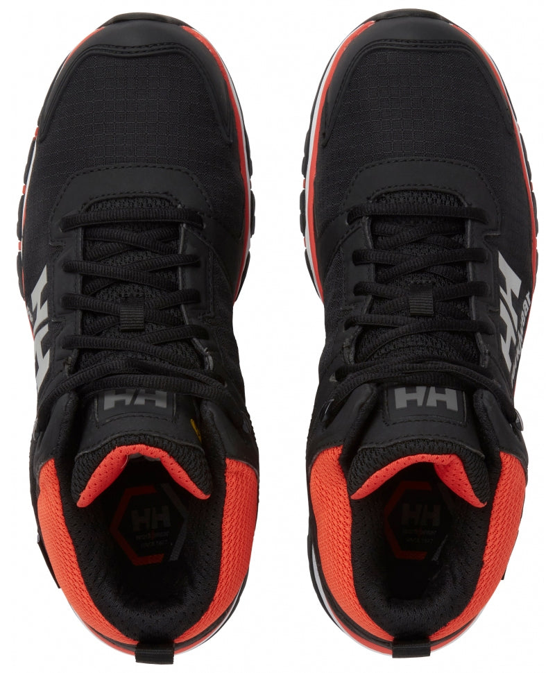 Ghete protecție Helly Hansen Chelsea Evolution 2 Mid HT Soft Toe, O2, HRO, SRC, ESD, negru/portocaliu