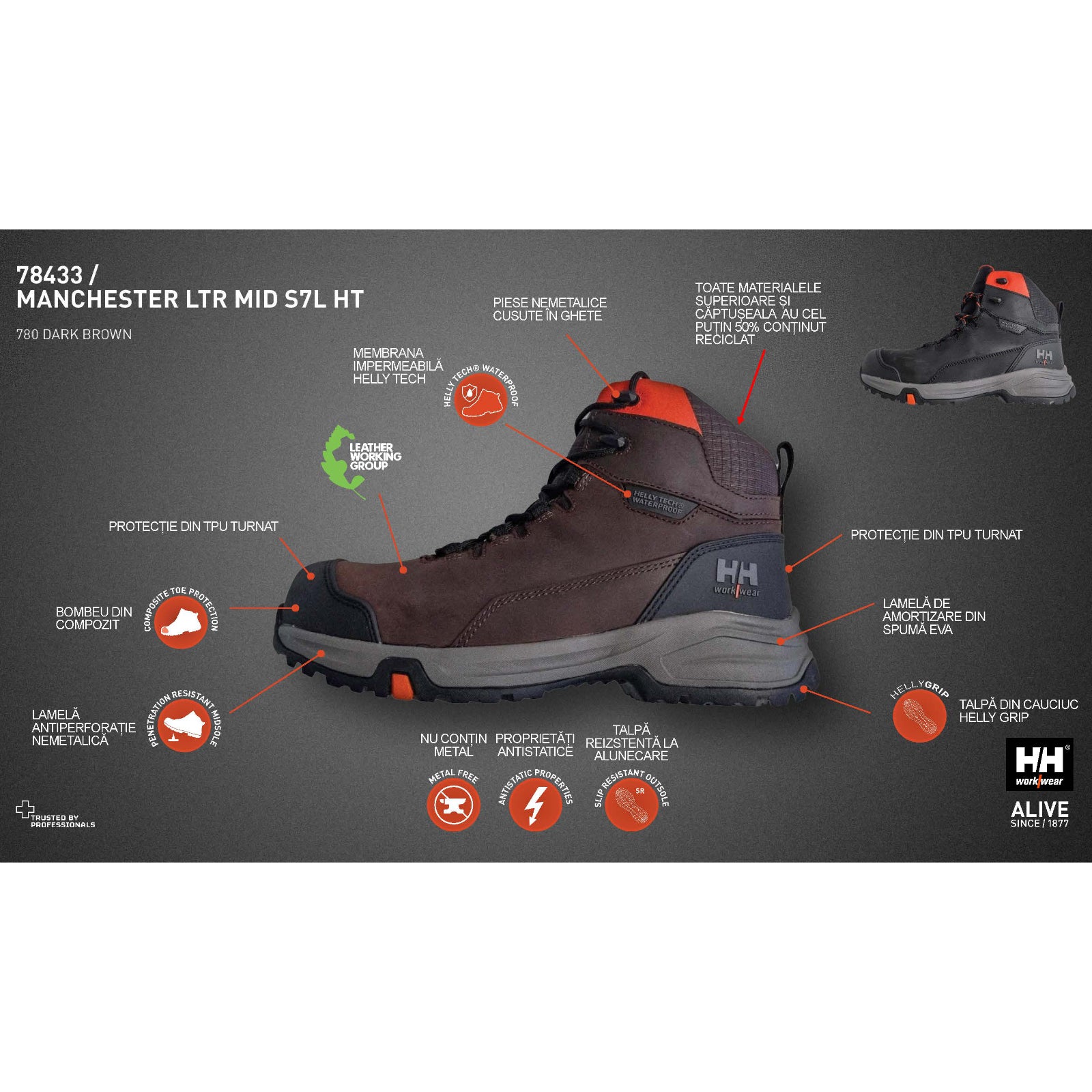 Ghete protecție Helly Hansen Manchester LTR Mid S7S HT
