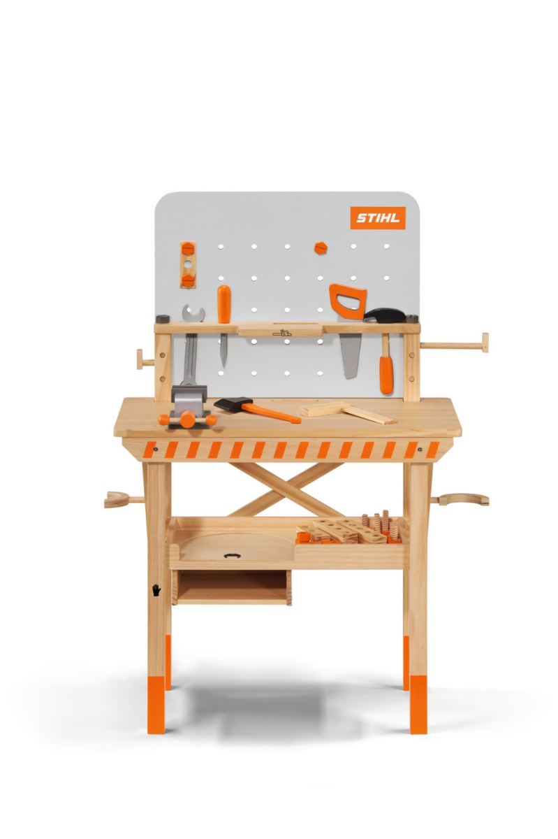 Banc de lucru de jucărie Stihl din lemn, cod 04216000144