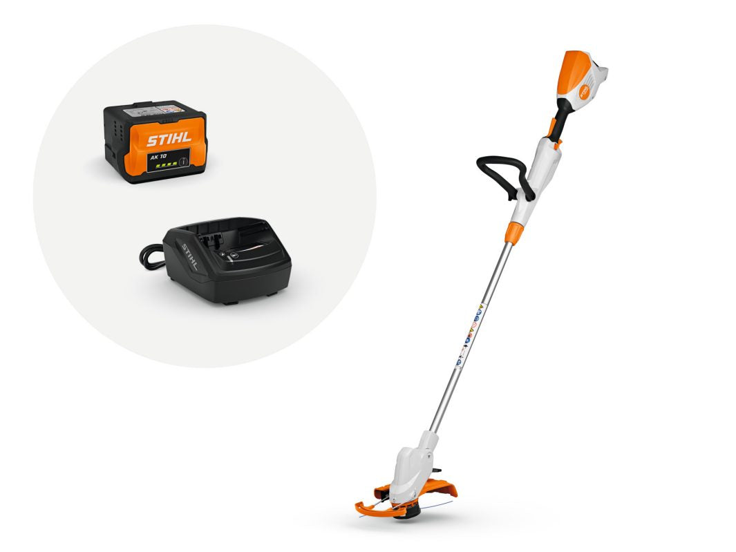 FSA 50 SET Motocoasă pe acumulatori Stihl cu acumulator AK10, încărcător AL101, cap de cosire AutoCut C 3-2, cod FA110115713