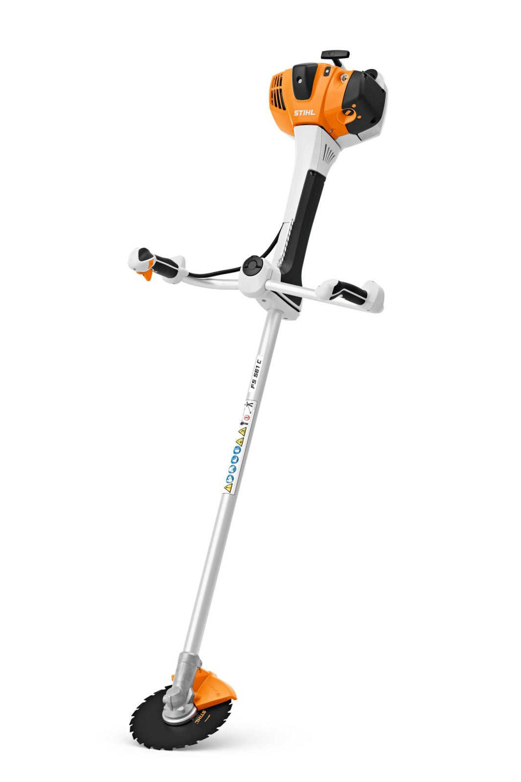 Motocoasă Stihl FS 561 C-M, benzină, cu cuțit de defrișat 350-5, cod 41482000223