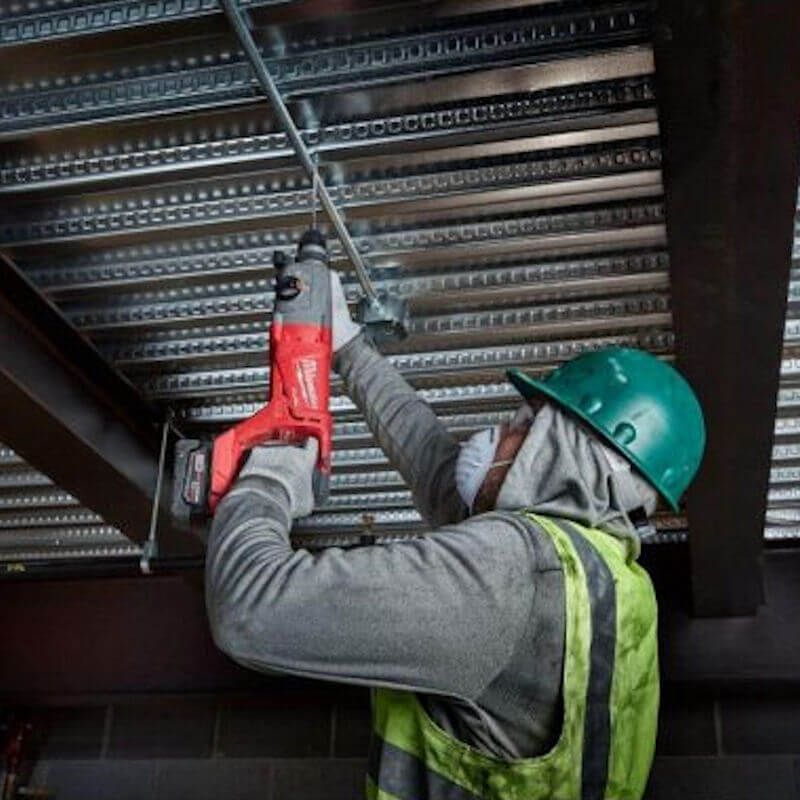 Ciocan rotopercutor cu mâner-D M18 SDS-Plus Milwaukee M18CHD-0, cod 4933479903, fără acumulator, fără încărcător