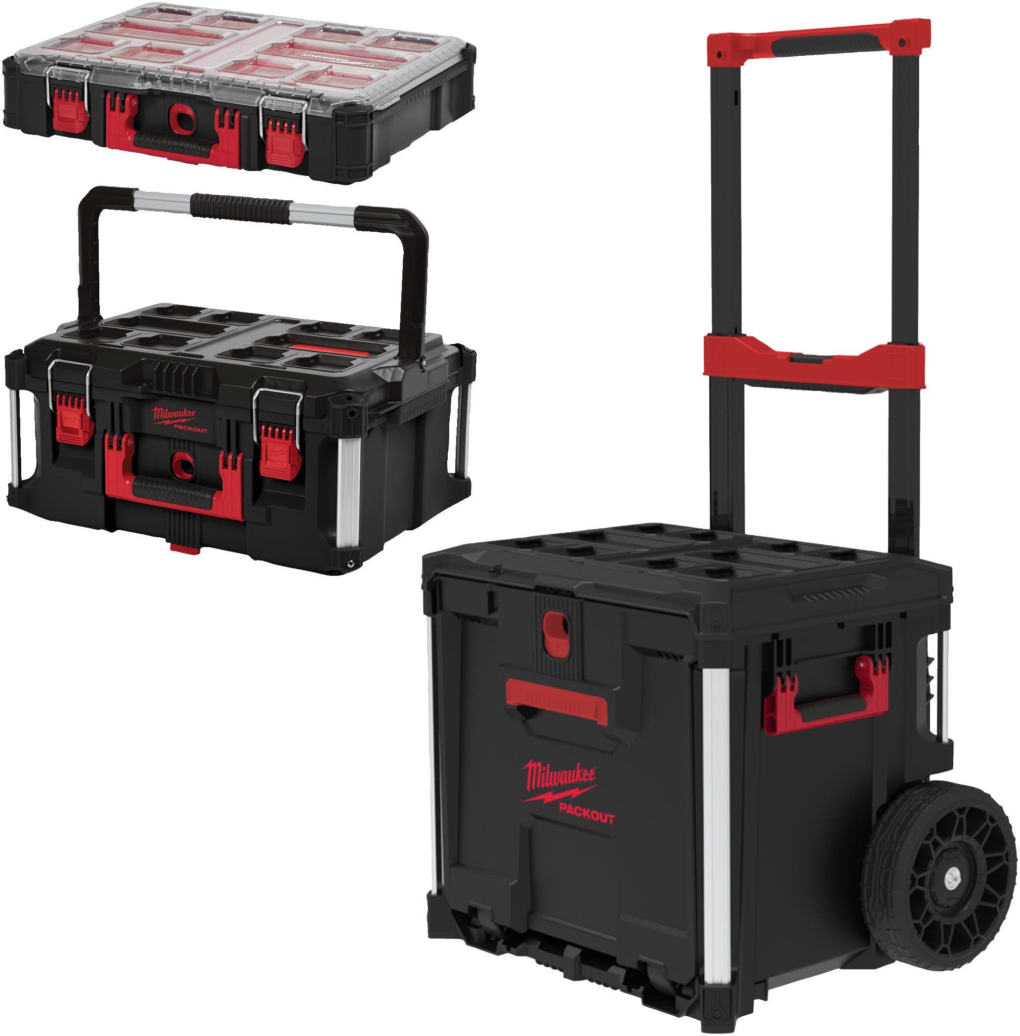 Set 3 sertare pe roți Milwaukee PACKOUT XXX, cod 4932498984