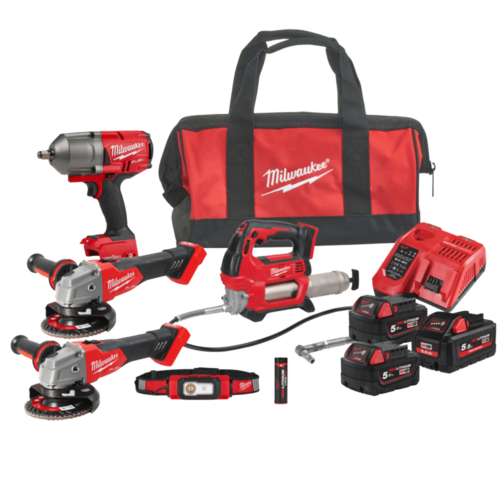 Set Milwaukee M18 FPP5N-554B FUEL POWER PACK IN2, cod 4933492526 - BIG STORE (Dynamic Tools SRL)