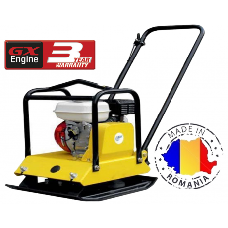 Placă compactoare AGT PCL90, 60KG, HONDA GX160, 5.5 CP, cu roți și pad Vulcolan