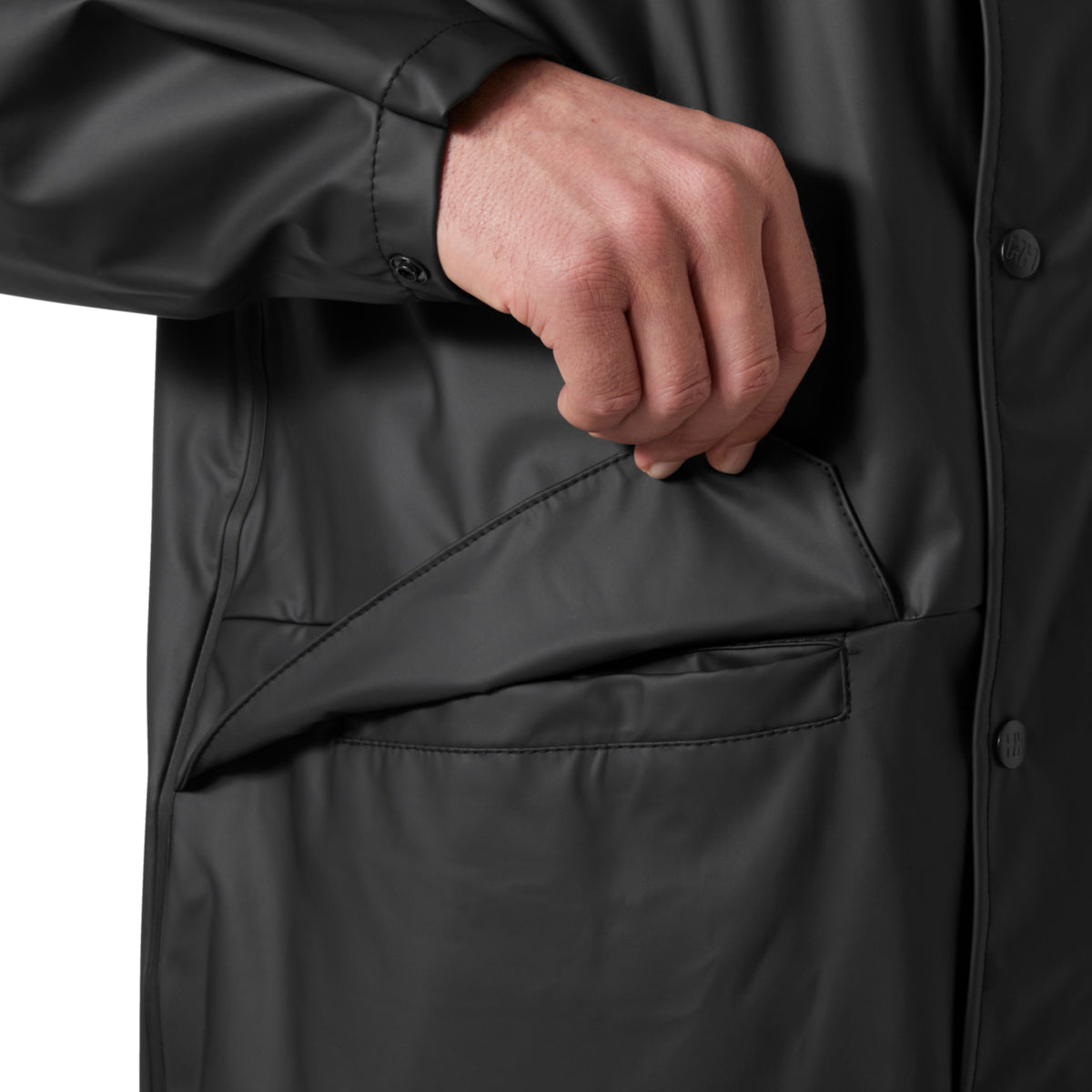 Pelerină cu glugă Helly Hansen Voss Rain, neagră