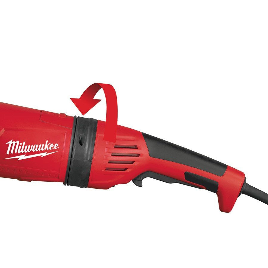 Polizor unghiular 230 mm 2400 W cu mâner anti-vibrații Milwaukee AGV24-230GE, cod 4933402520