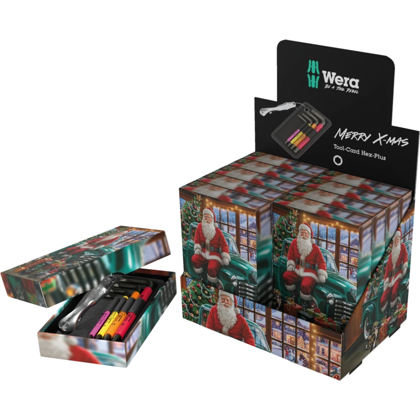 Display de scule Wera Hex-Plus, ediție Crăciun 2026, 11 piese, cod 05135825001