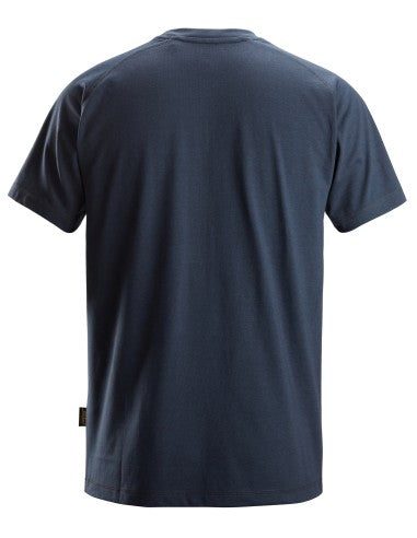 Tricou de bărbați Snickers Workwear Logo, 65% poliester + 35% bumbac, 200 g/mp, 2590, Dark Navy Melange