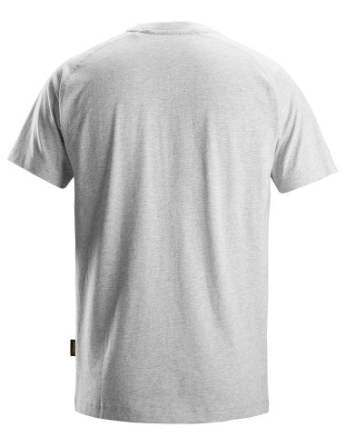 Tricou de bărbați Snickers Workwear Logo, 95% bumbac + 5% vâscoză, 200 g/mp, 2590, Grey Melange