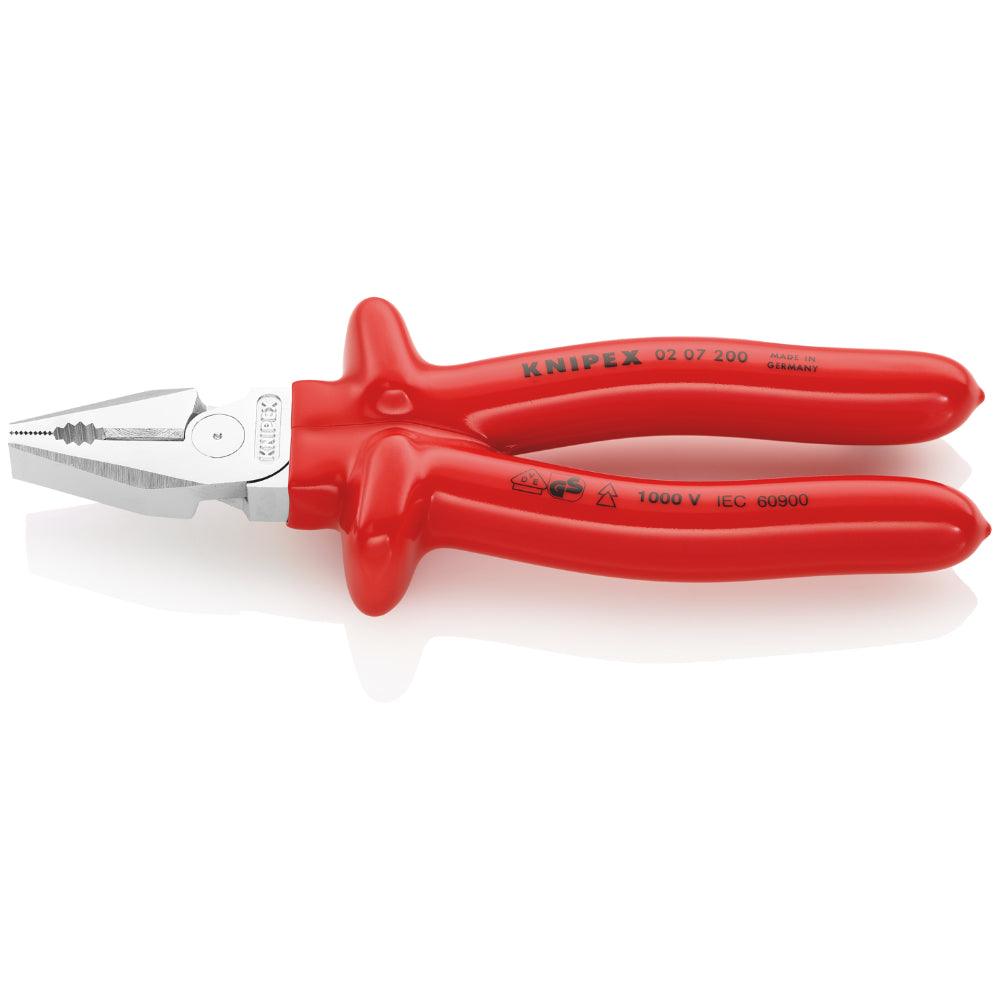 Clește combinat (patent) cu pârghie mare - patent VDE 200 mm, Knipex 0207200 - BIG STORE (Dynamic Tools SRL)