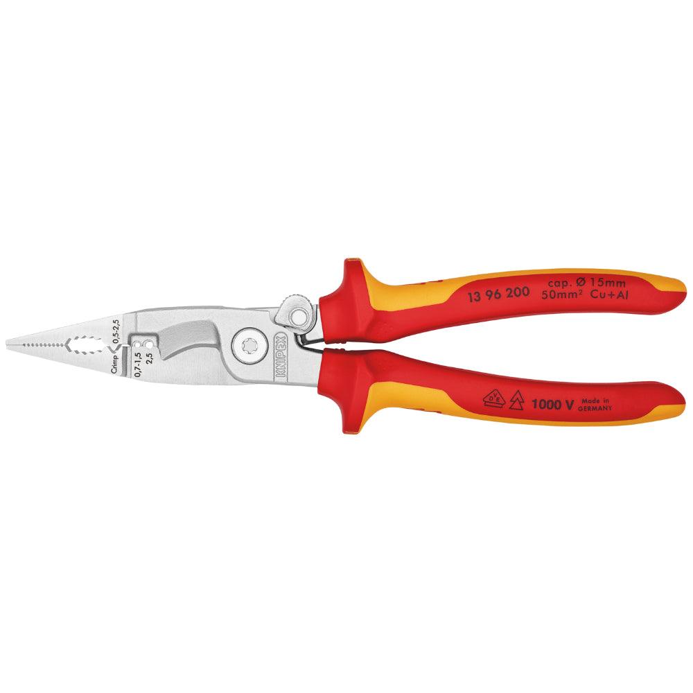 Clește pentru instalații electrice, multifuncțional VDE, Knipex, cod 1396200SB - BIG STORE (Dynamic Tools SRL)