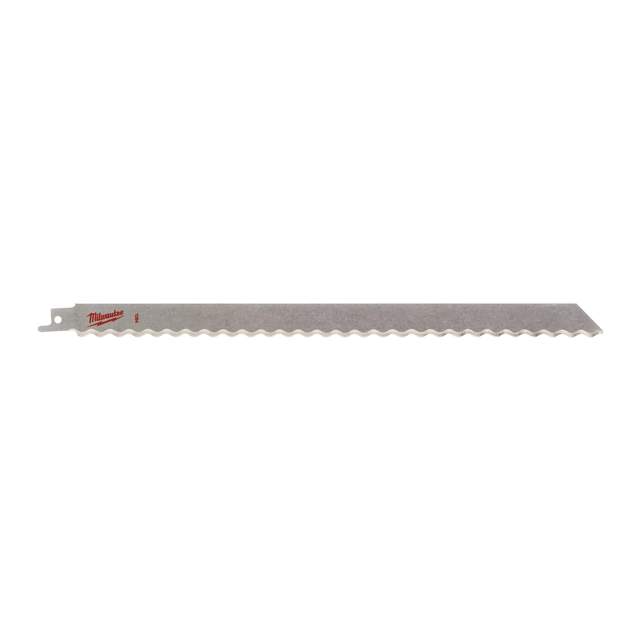 Pânză sabie 300 mm, cuțit lama ondulată pentru materiale izolante, carton, spumă, Milwaukee cod 48001084 - BIG STORE (Dynamic Tools SRL)