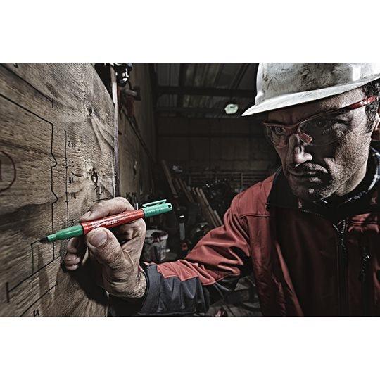 Markere colorate Milwaukee (set 4 buc: negru, roșu, albastru, verde), 48223106 - BIG STORE (Dynamic Tools SRL)