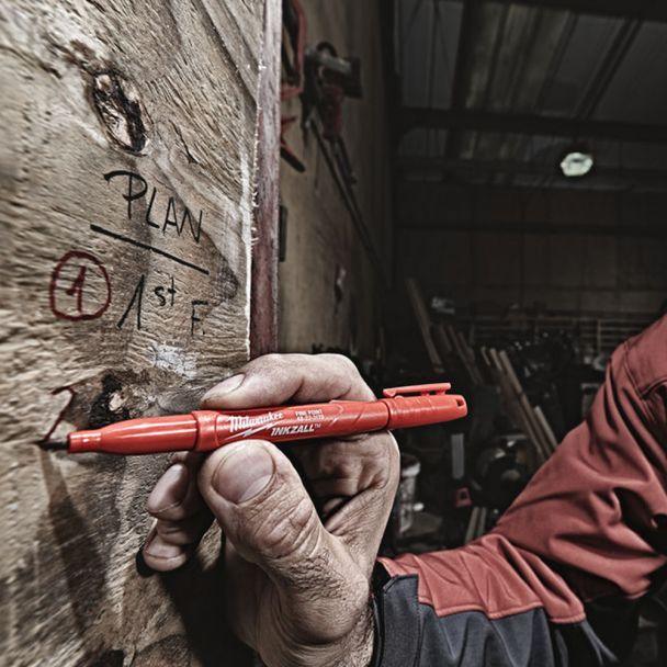 Marker cu vârf negru Milwaukee, cod 48223100 - BIG STORE (Dynamic Tools SRL)