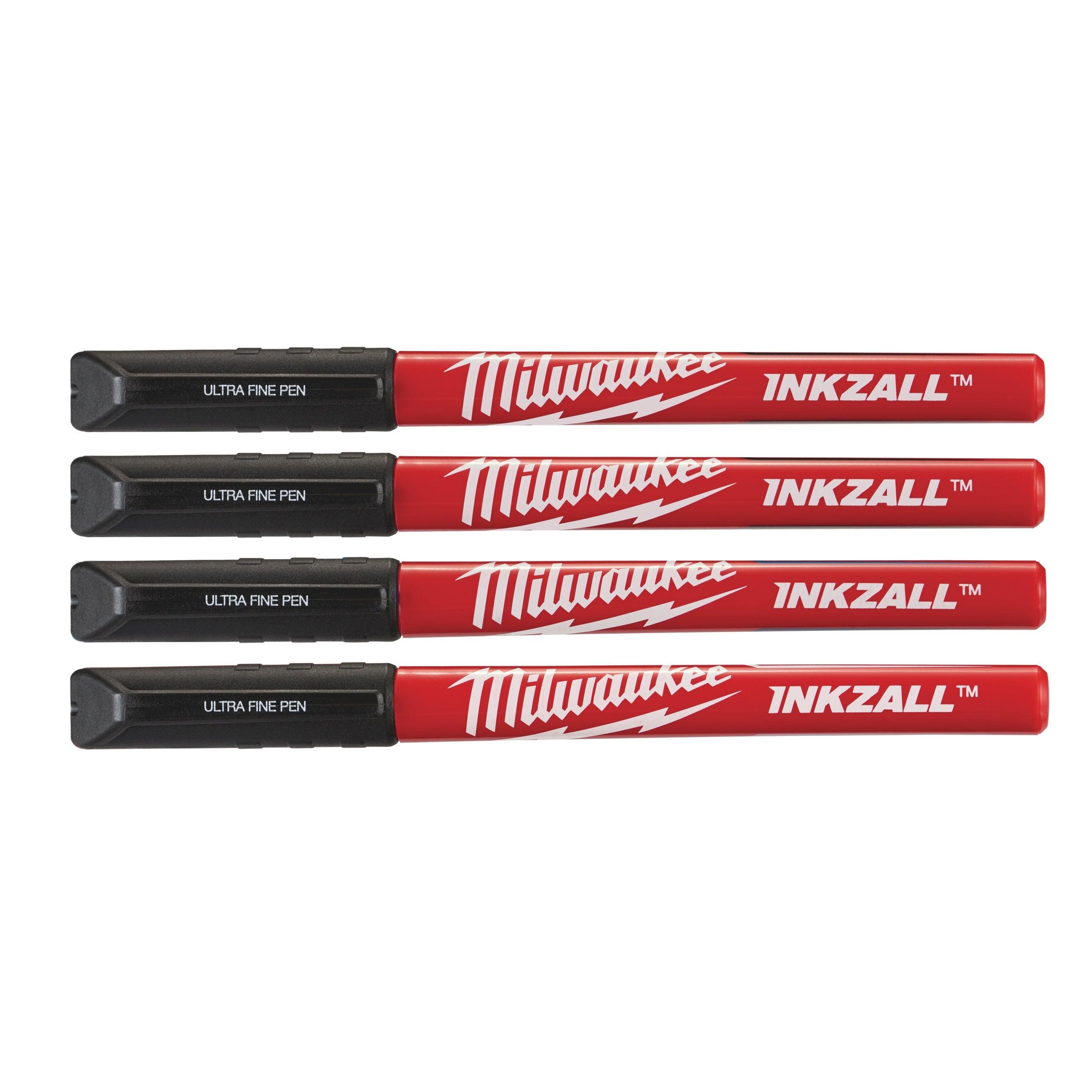 Markere negre cu vârf fin INKZALL™ - 4 buc, Milwaukee cod 48223164 - BIG STORE (Dynamic Tools SRL)