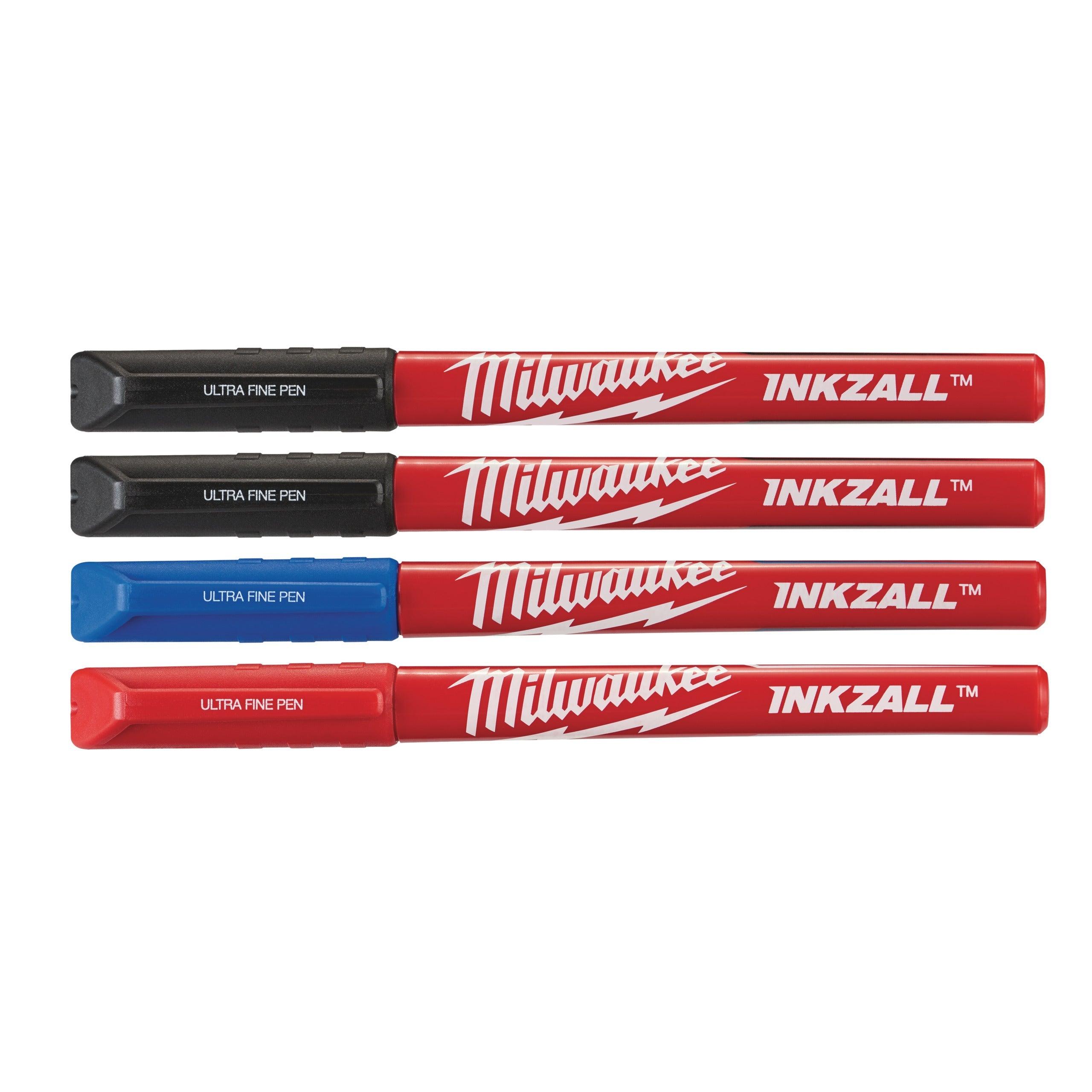 Markere colorate cu vârf fin INKZALL™ - 4 buc, Milwaukee cod 48223165 - BIG STORE (Dynamic Tools SRL)