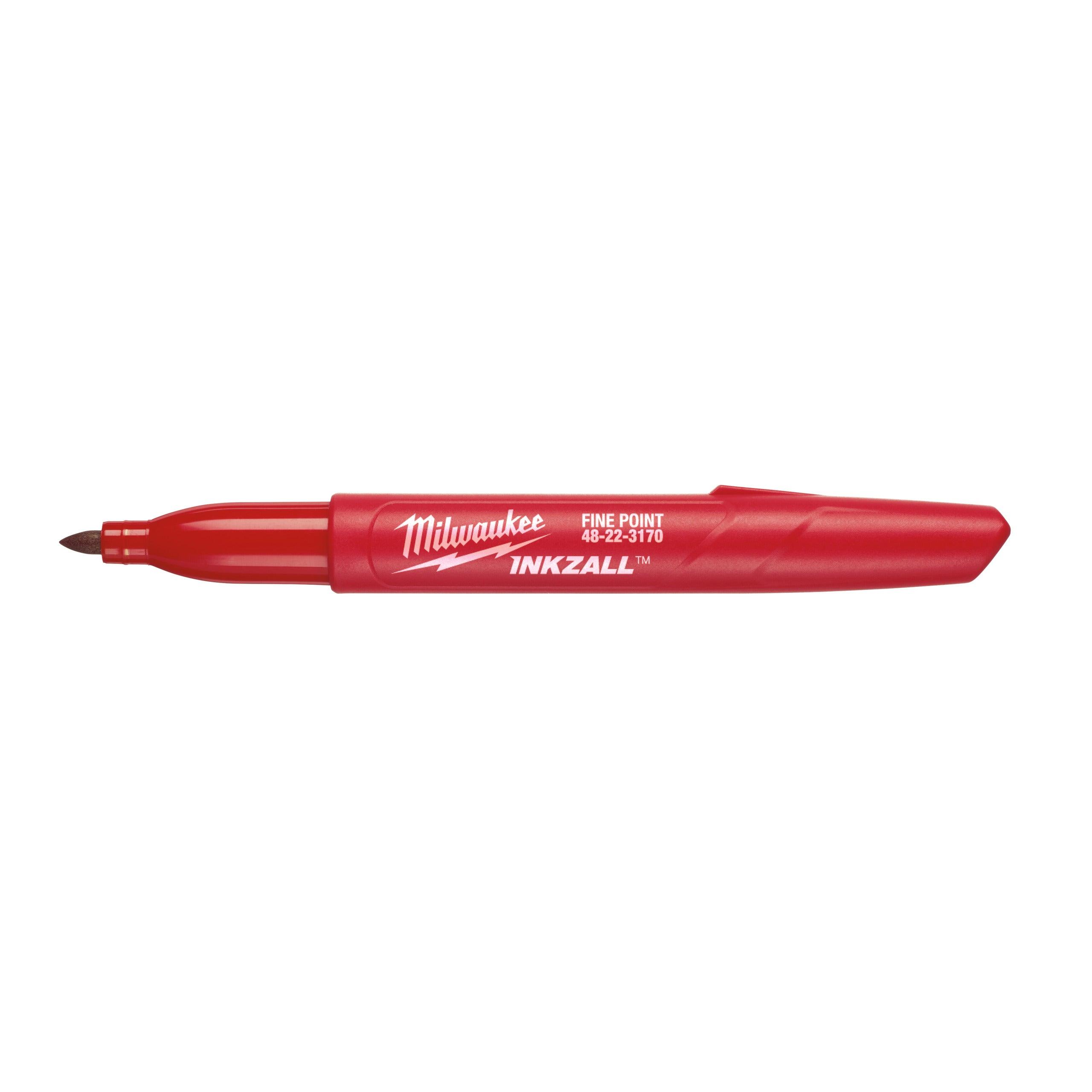 Marker INKZALL™ cu vârf roșu Milwaukee, 48223170 - BIG STORE (Dynamic Tools SRL)