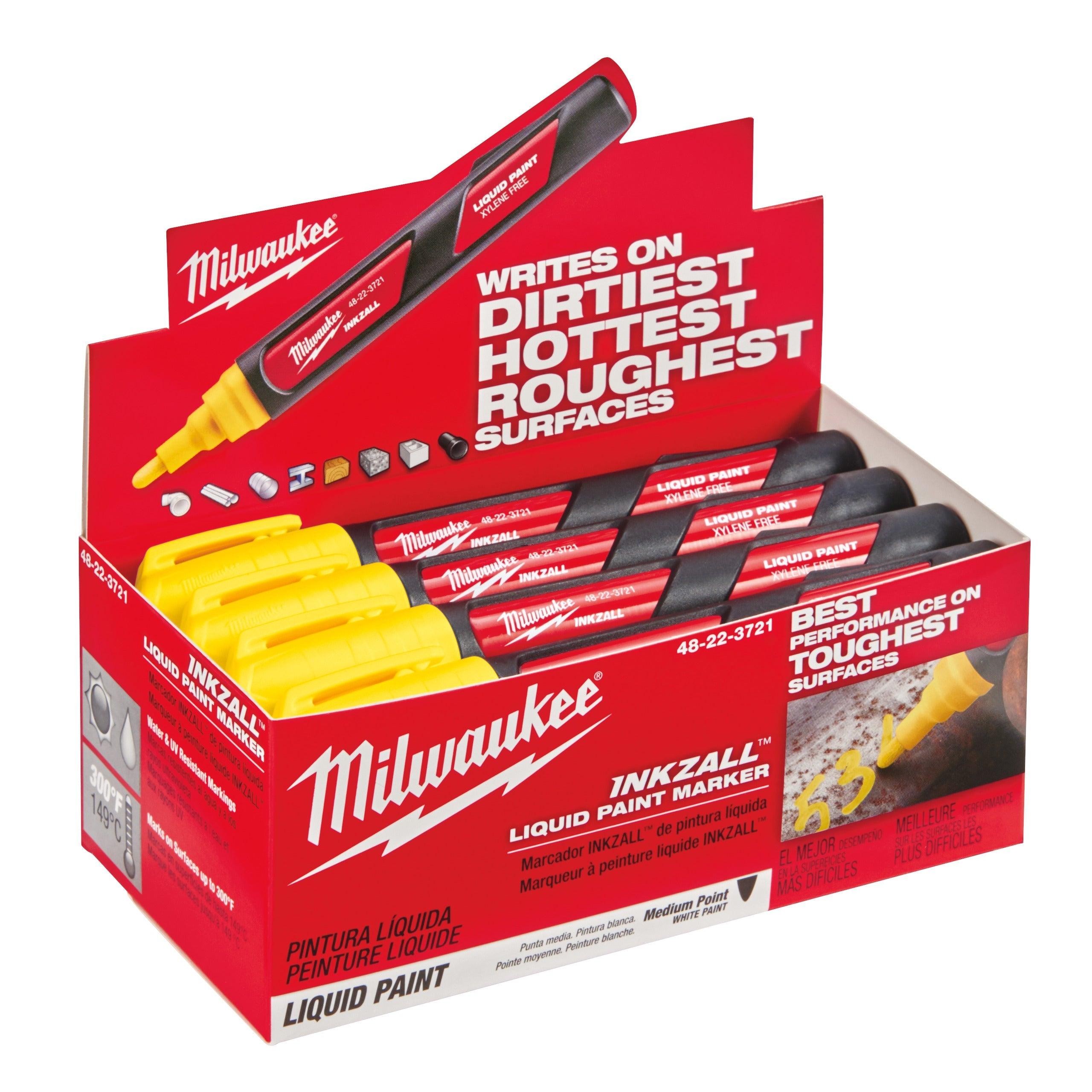 Marker pentru şantier cu vopsea galbenă INKZALL™ LP Milwaukee, 48223721 - BIG STORE (Dynamic Tools SRL)