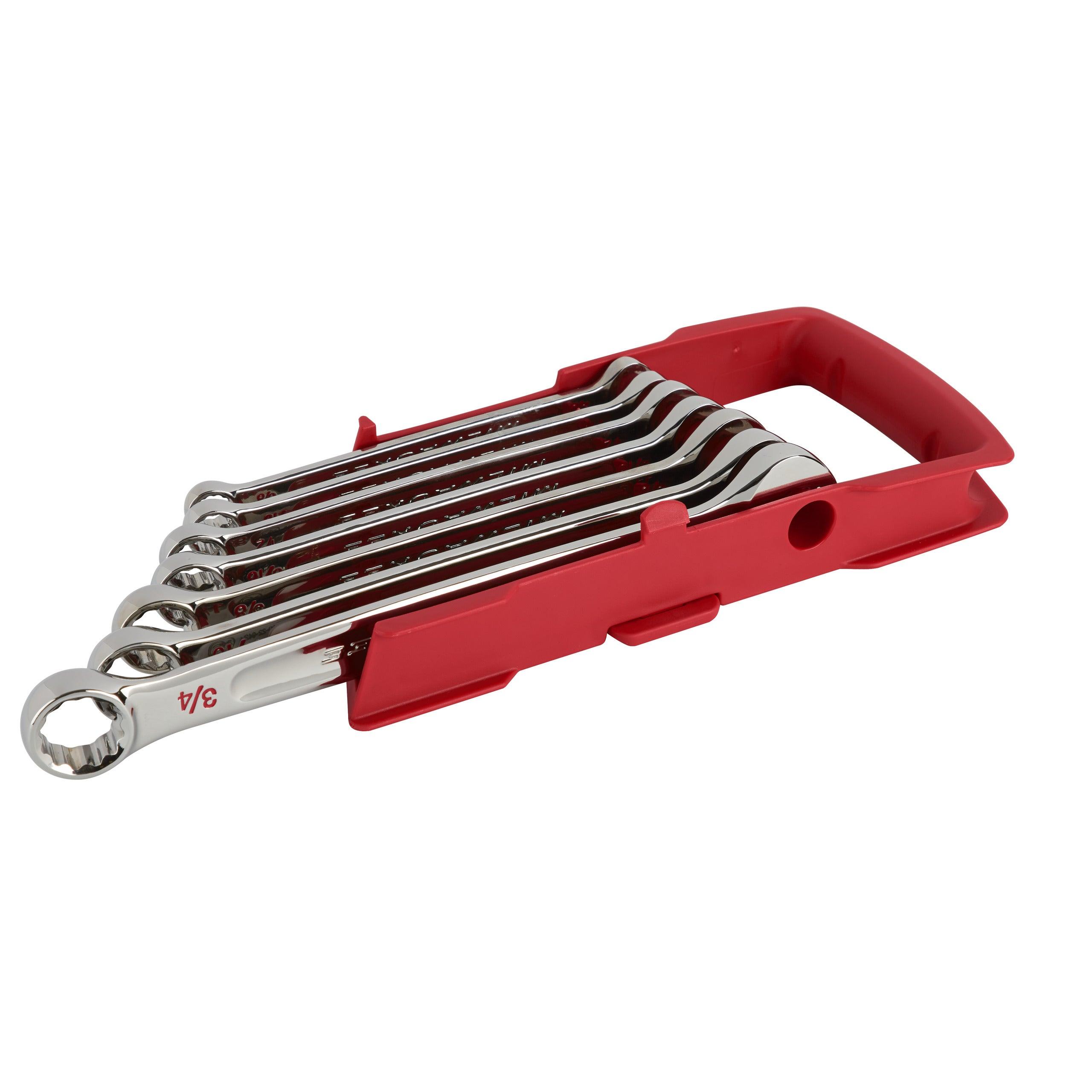 Set chei combinate MAX BITE™, sistem imperial, 7 buc, ⅜″ ⁷⁄₁₆″ ½″ ⁹⁄₁₆″ ⅝″ ¹¹⁄₁₆″ ¾″, Milwaukee, cod 48229407 - BIG STORE (Dynamic Tools SRL)