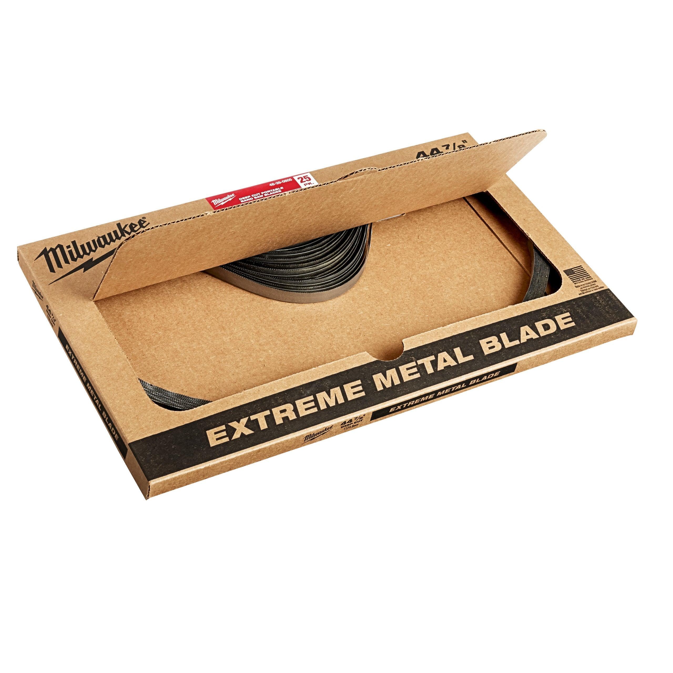 Pânză premium pentru fierăstrău cu bandă 1139,83 x 12,7 x 0,51 mm (cu cablu și M18 debitare adâncă), 25 buc, 5-13 mm, Milwaukee cod 48390605 - BIG STORE (Dynamic Tools SRL)