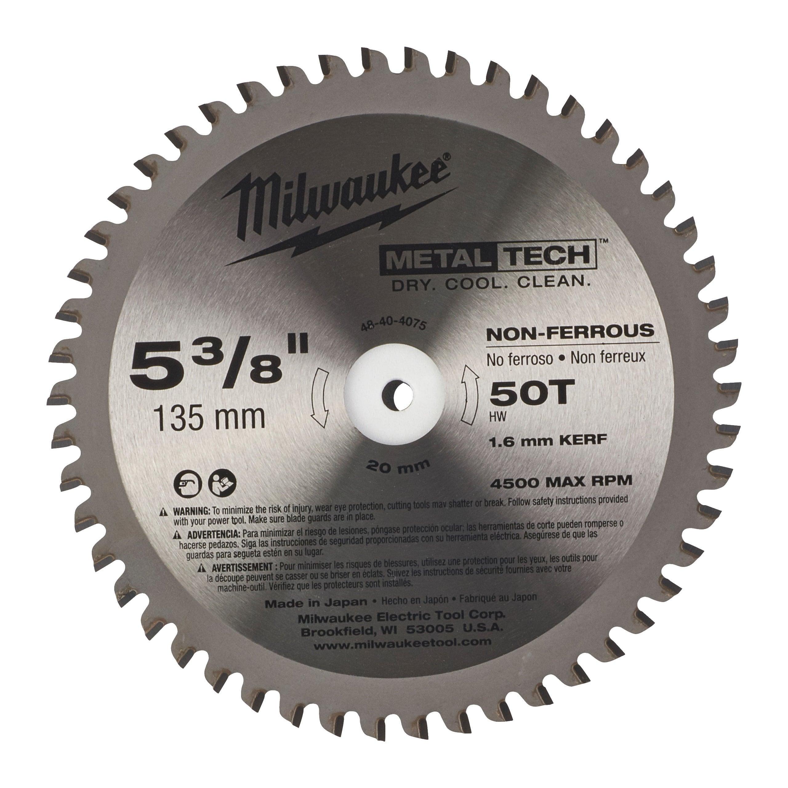 Pânză fierăstrău circular 135/20/50, pentru metal Milwaukee cod 48404075 - BIG STORE (Dynamic Tools SRL)