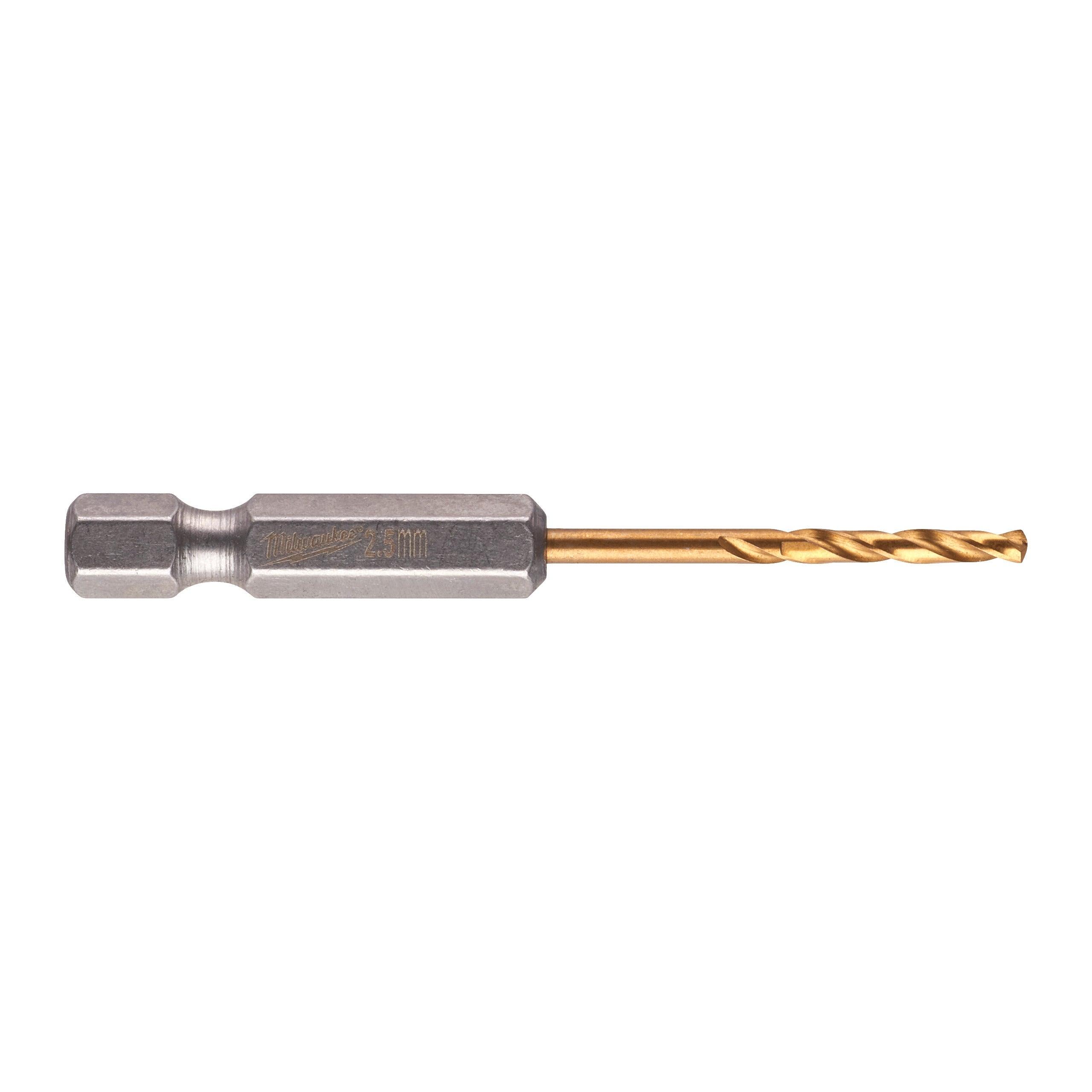 Burghiu pentru metal Milwaukee SHOCKWAVE™ HSS-GROUND TITAN, ø2,5mm, cod 48894704 - BIG STORE (Dynamic Tools SRL)