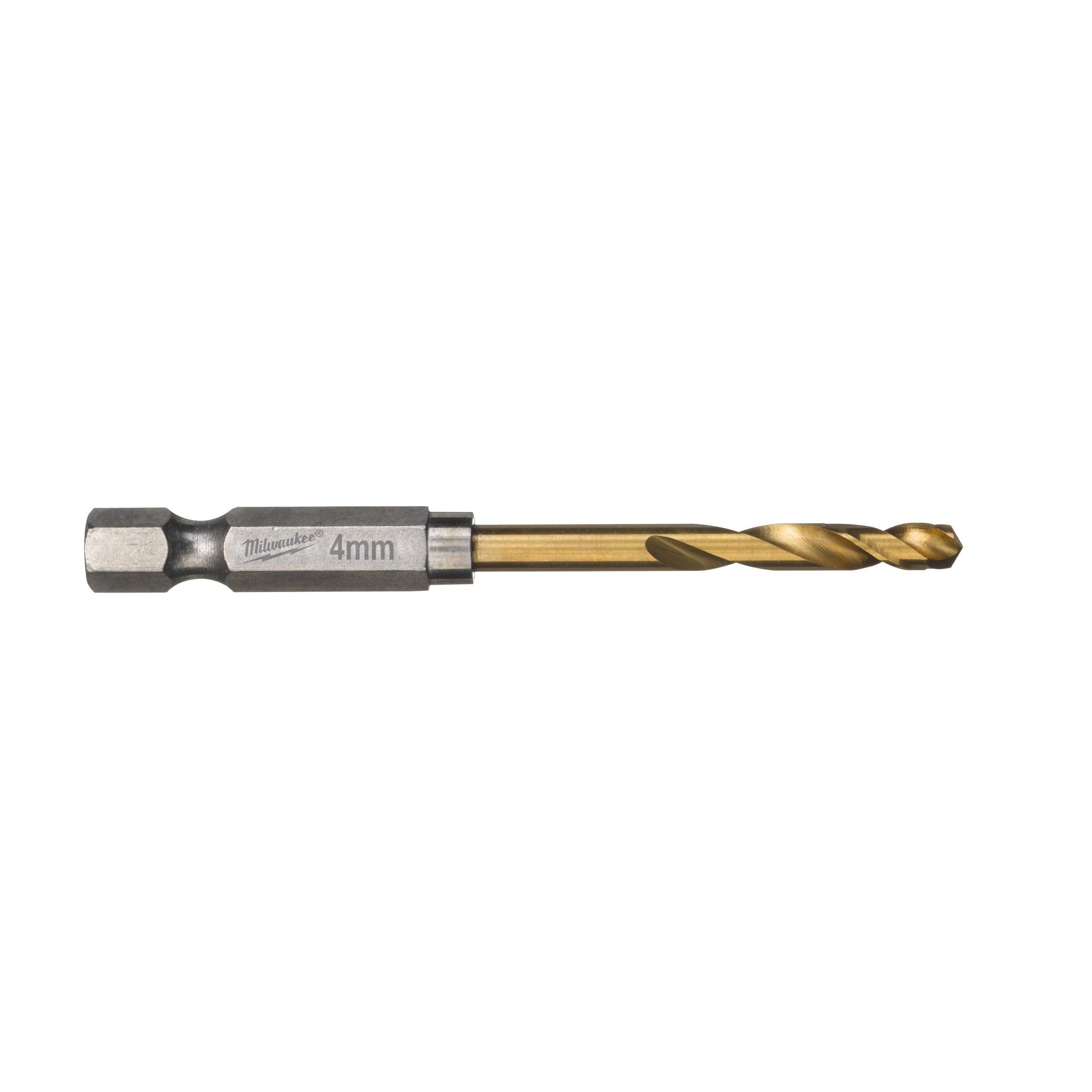 Burghie pentru metal Milwaukee SHOCKWAVE™ HSS-GROUND TITAN, ø4mm - 2 buc,, 48894708 - BIG STORE (Dynamic Tools SRL)