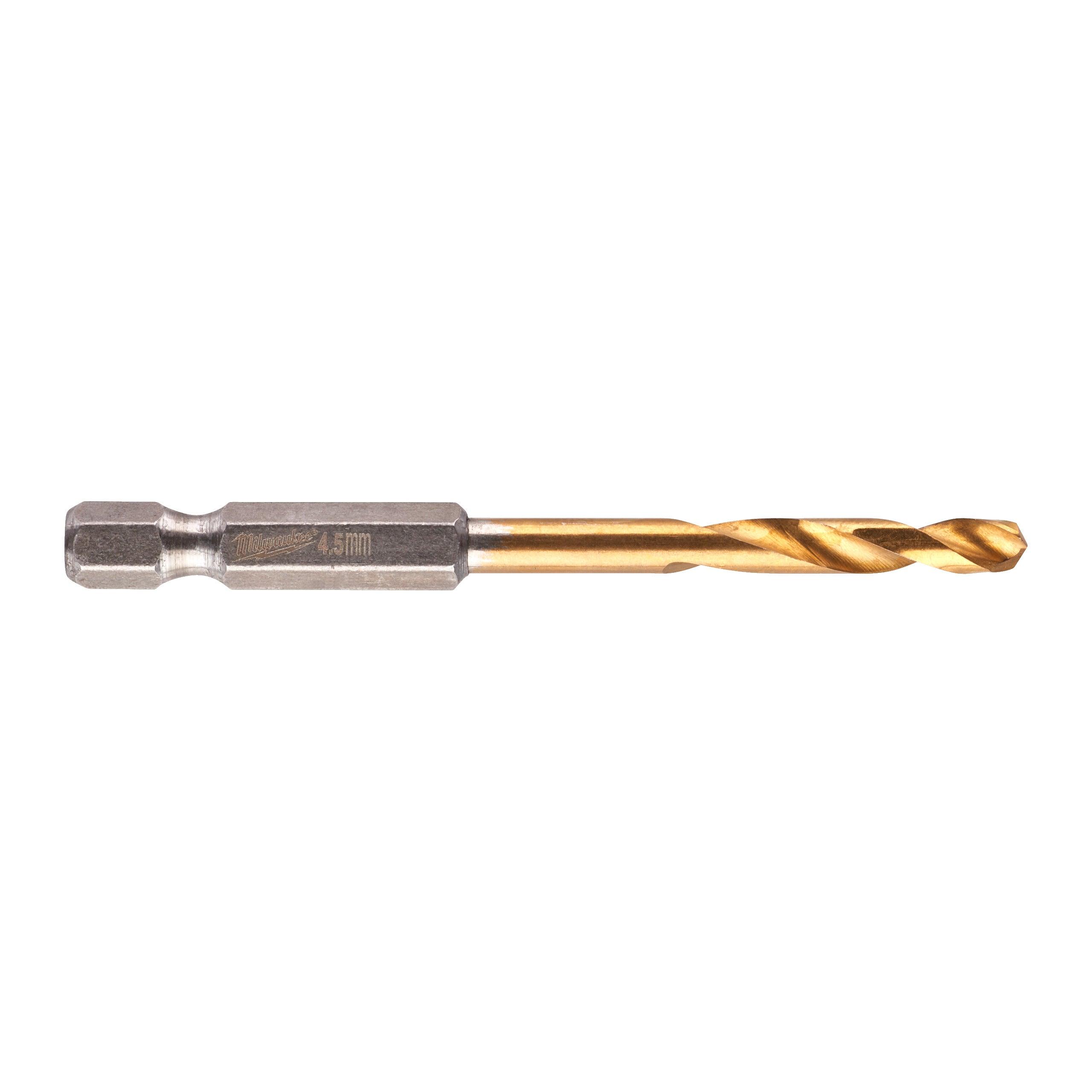 Burghiu pentru metal Milwaukee SHOCKWAVE™ HSS-GROUND TITAN, ø4,5mm, 48894710 - BIG STORE (Dynamic Tools SRL)