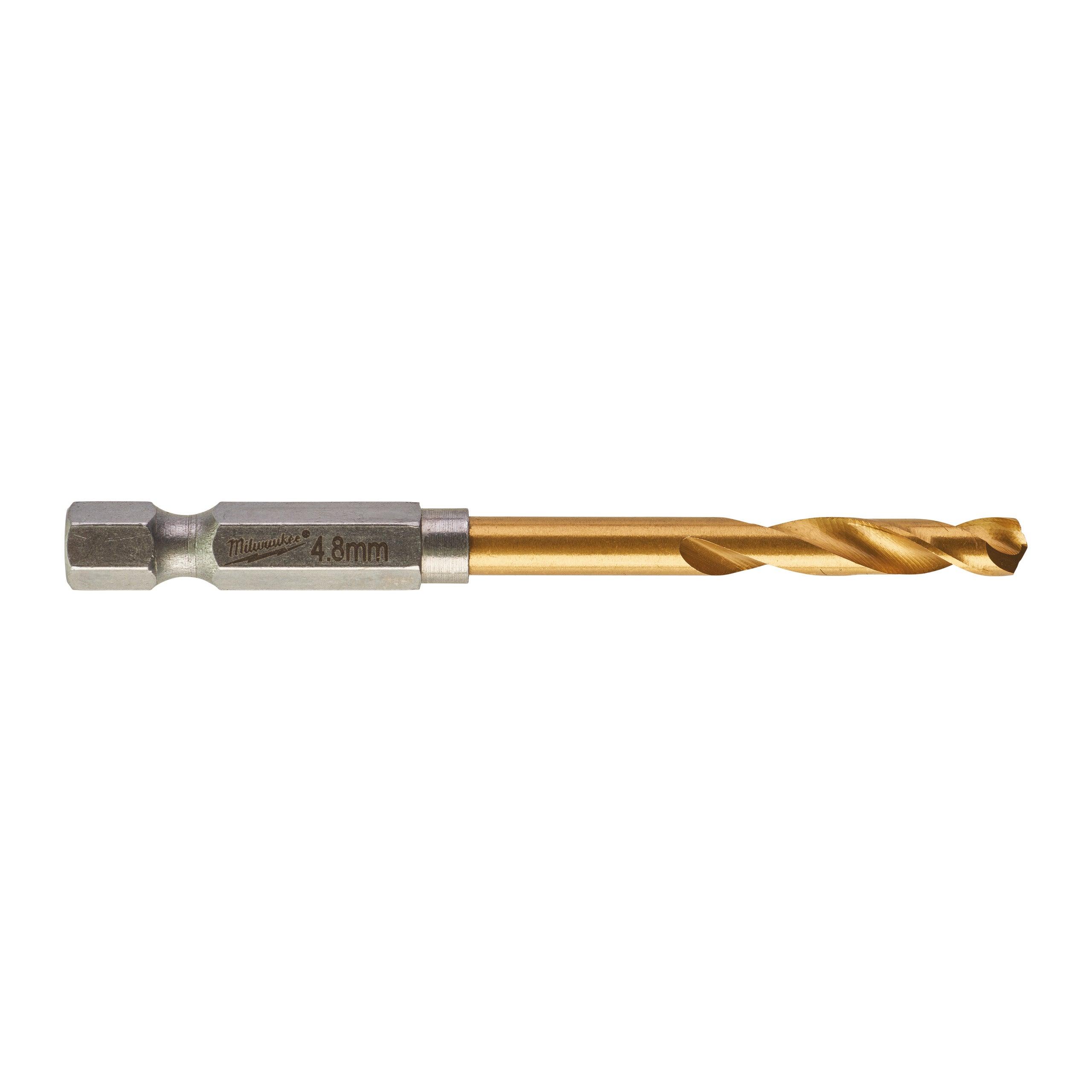 Burghiu pentru metal Milwaukee SHOCKWAVE™ HSS-GROUND TITAN, ø4,8mm, 48894711 - BIG STORE (Dynamic Tools SRL)