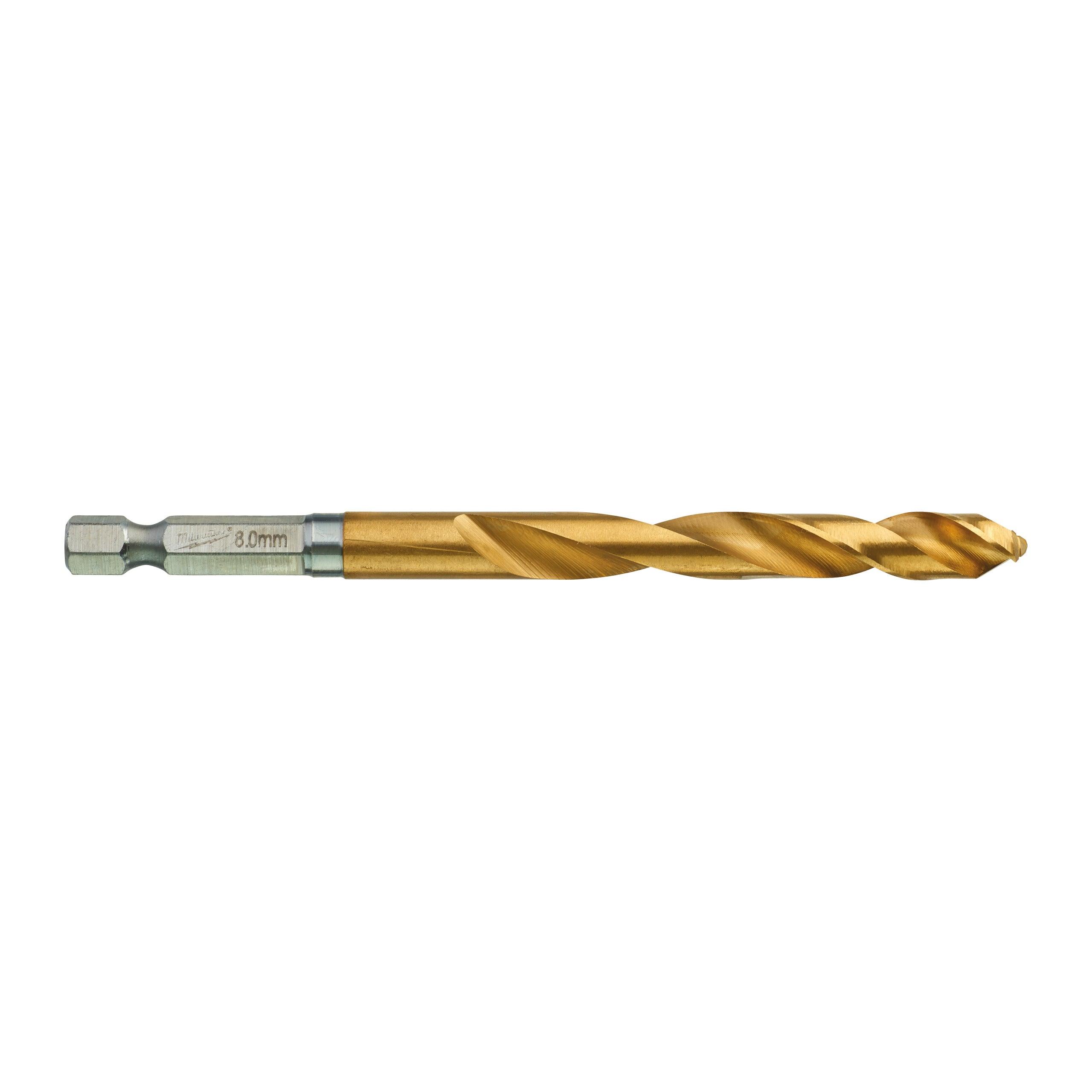 Burghiu pentru metal Milwaukee SHOCKWAVE™ HSS-GROUND TITAN, ø8mm, 48894719 - BIG STORE (Dynamic Tools SRL)