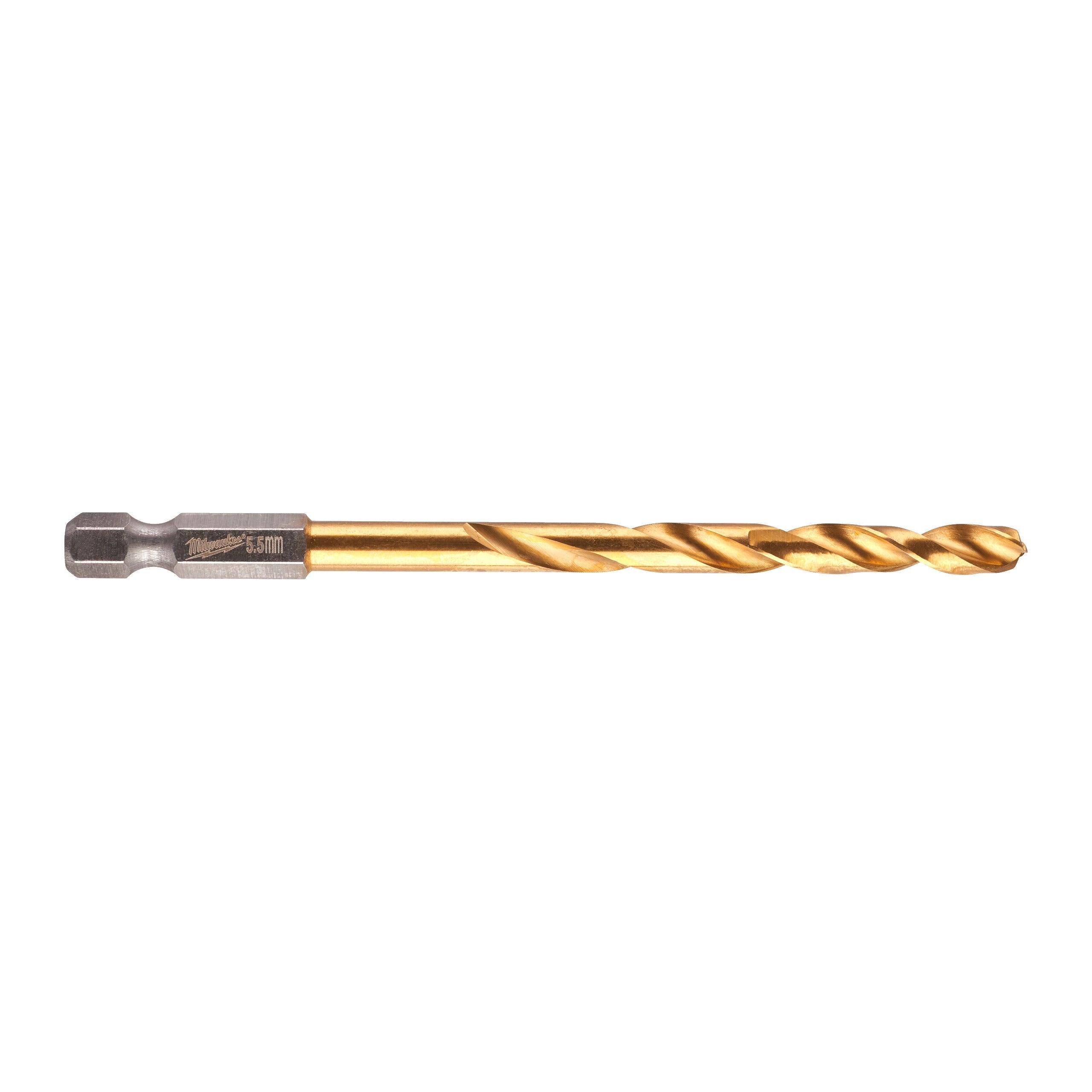 Burghiu pentru metal Milwaukee ShockWave HSS-G Tin Ø5,5x104mm 48894764 - BIG STORE (Dynamic Tools SRL)